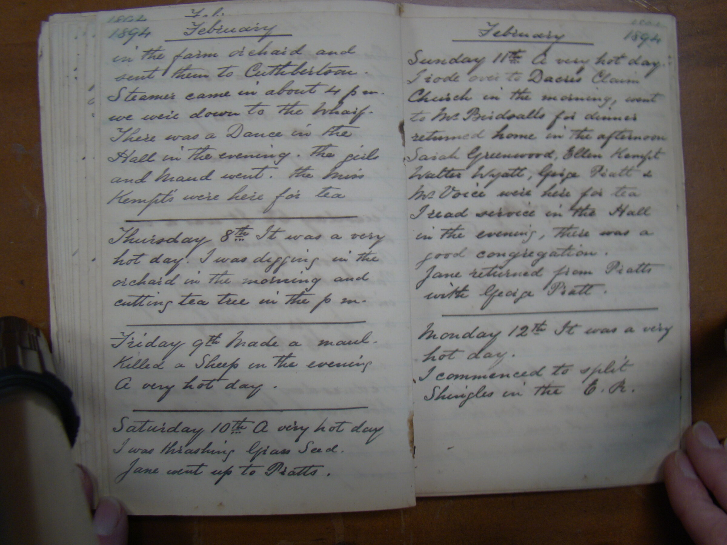 Original CS Clarke diary page