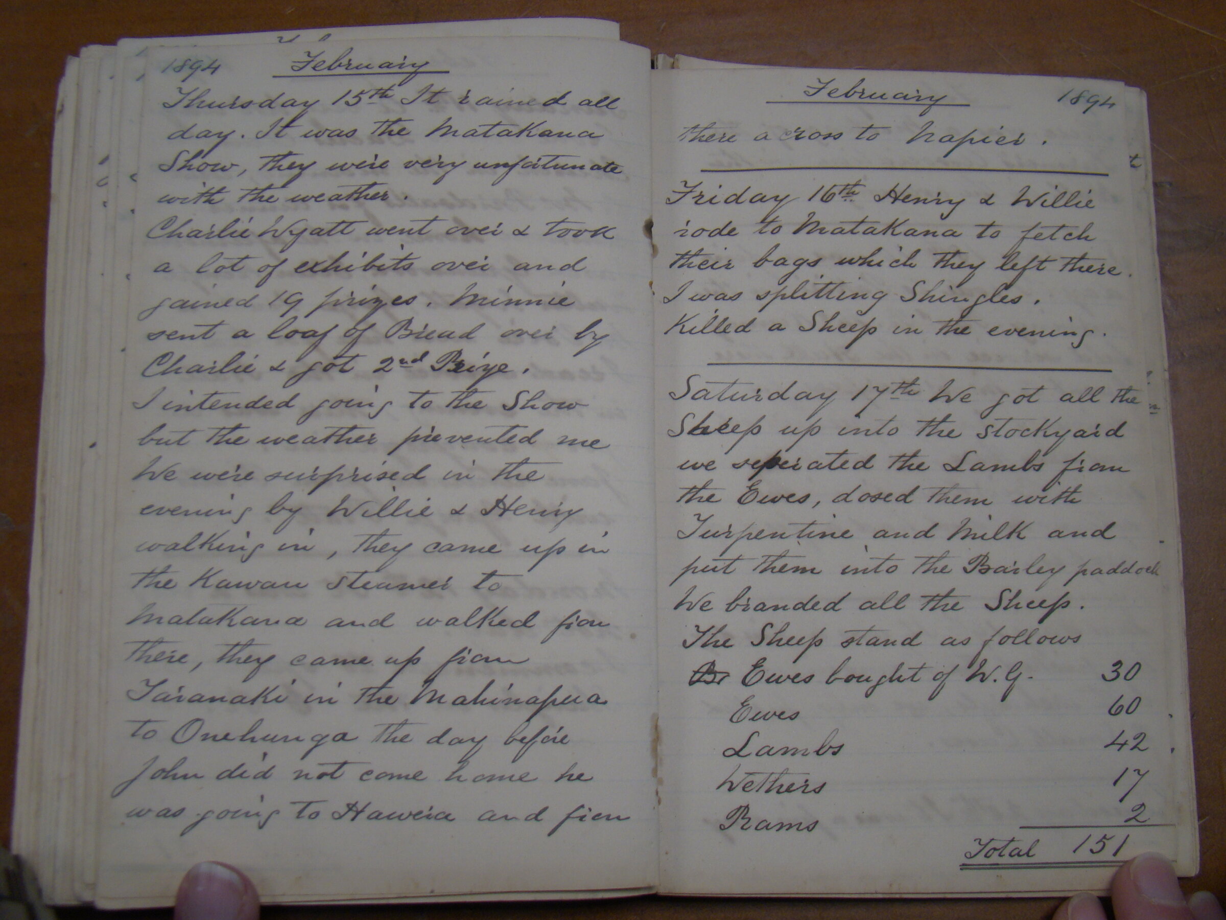 Original CS Clarke diary page