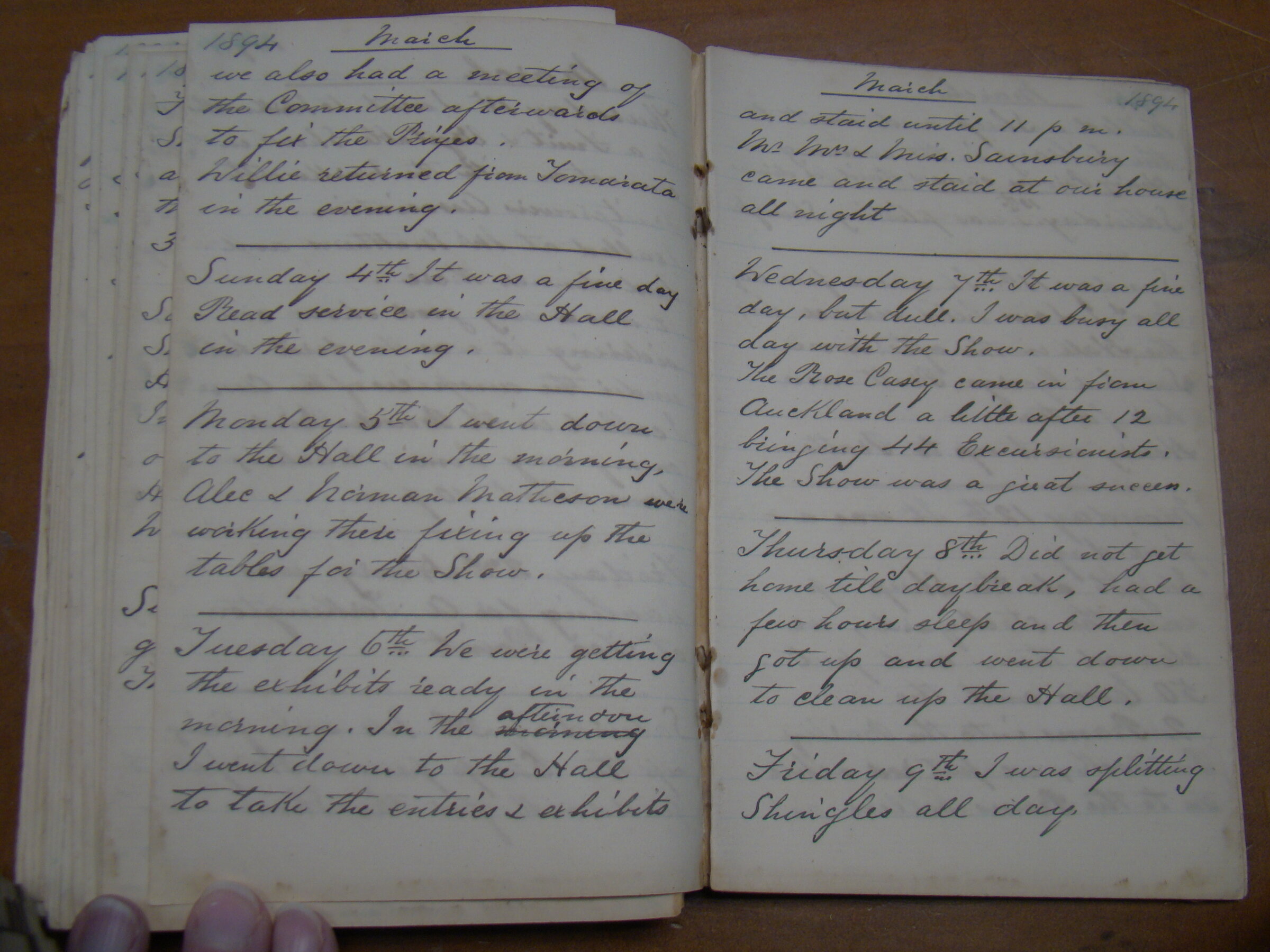 Original CS Clarke diary page