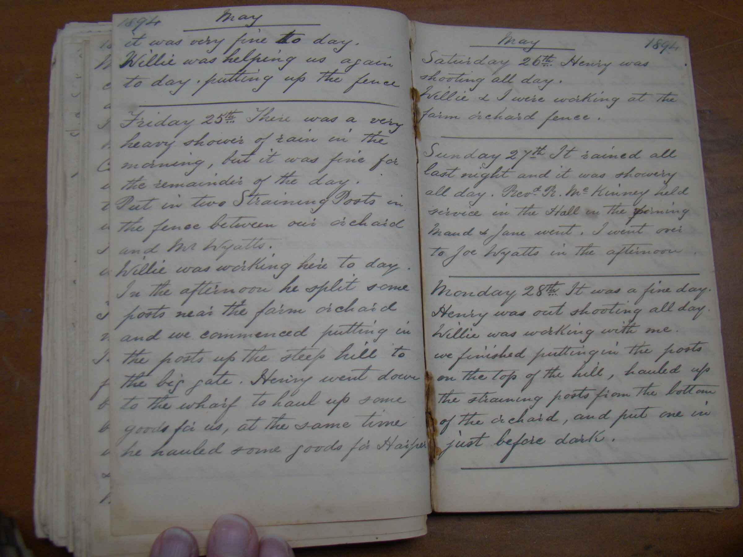 Original CS Clarke diary page