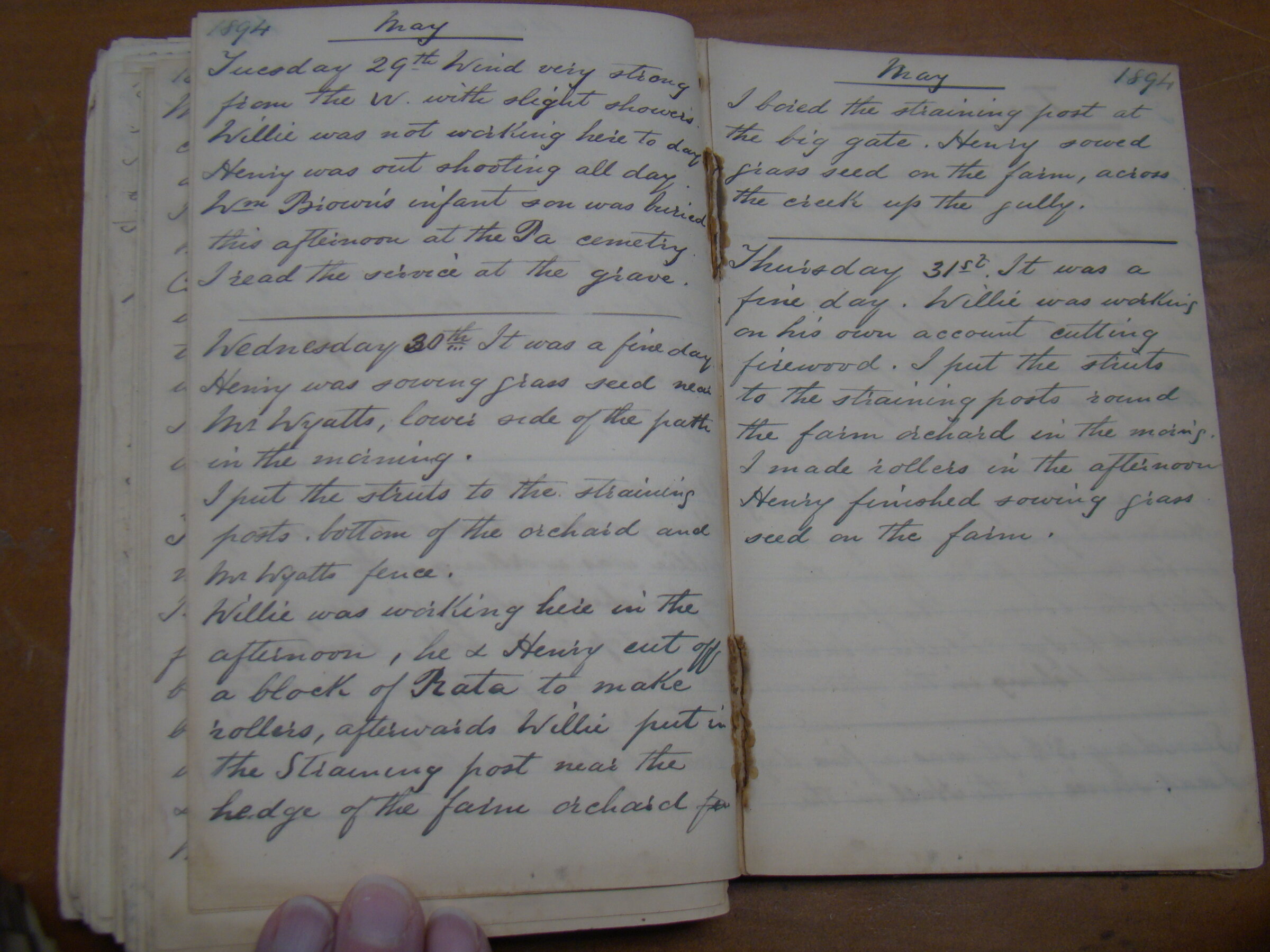 Original CS Clarke diary page