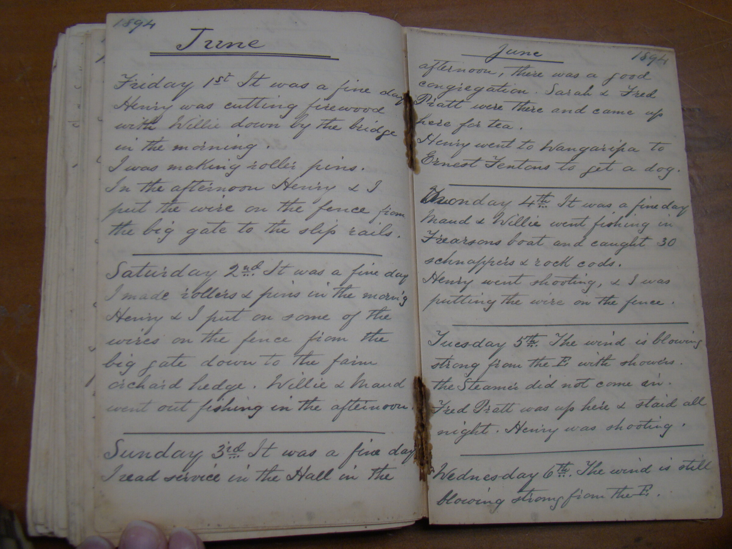 Original CS Clarke diary page