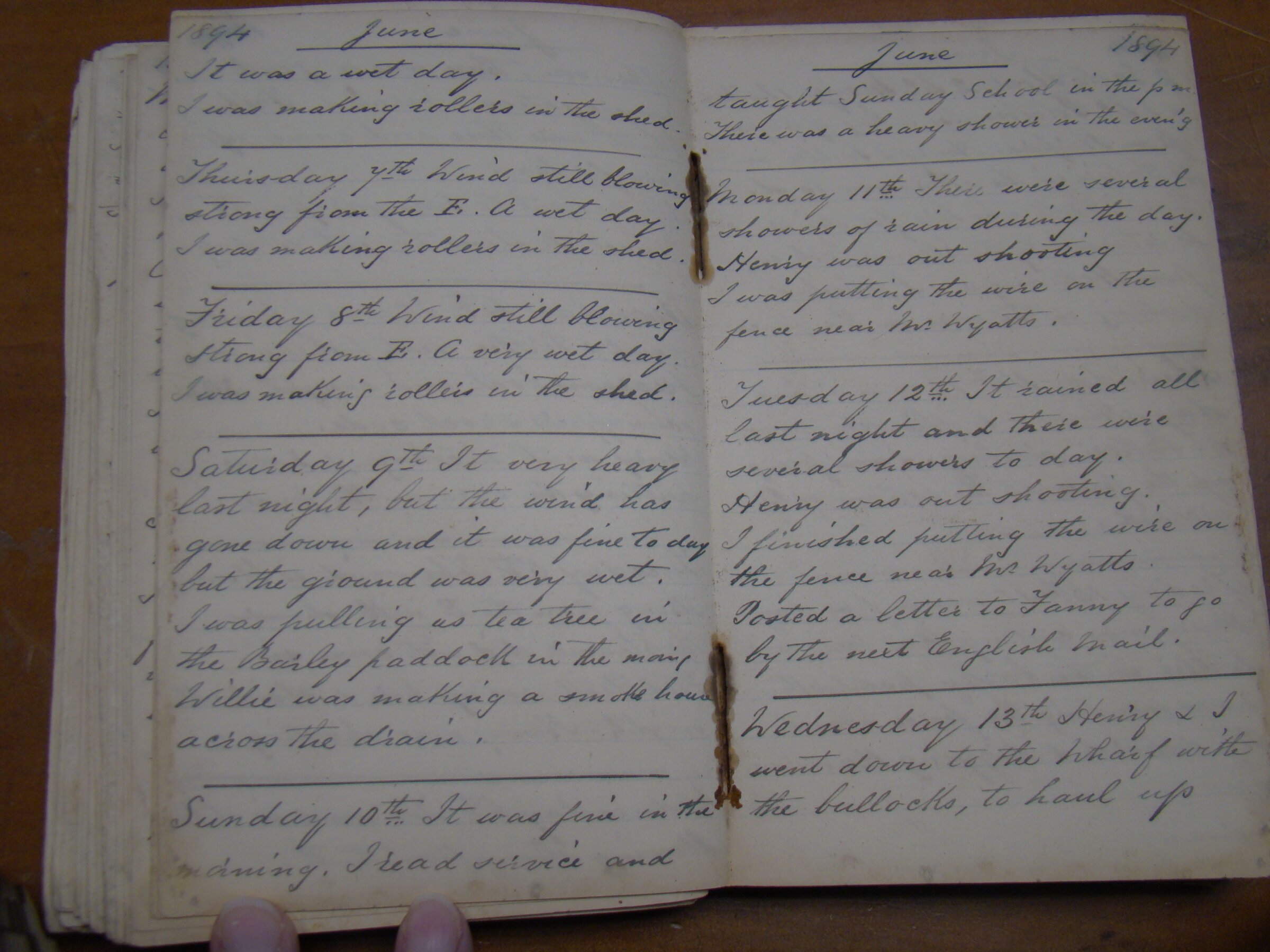 Original CS Clarke diary page