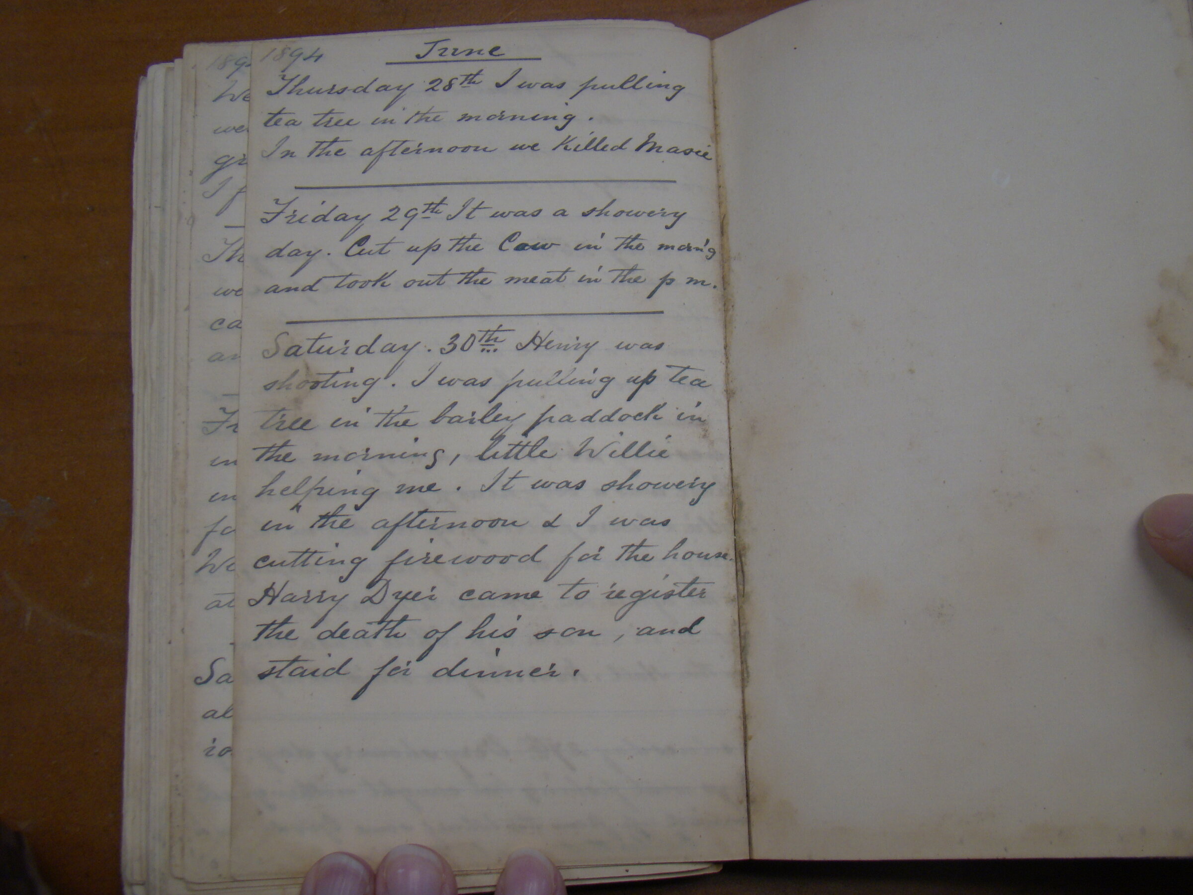 Original CS Clarke diary page