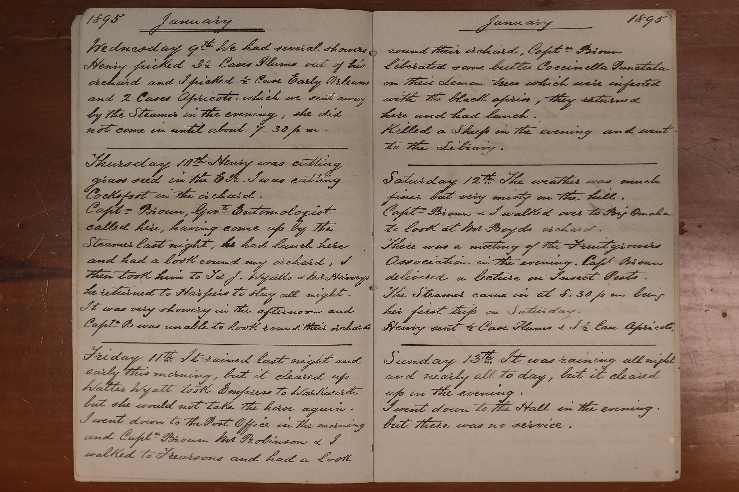 Original CS Clarke diary page