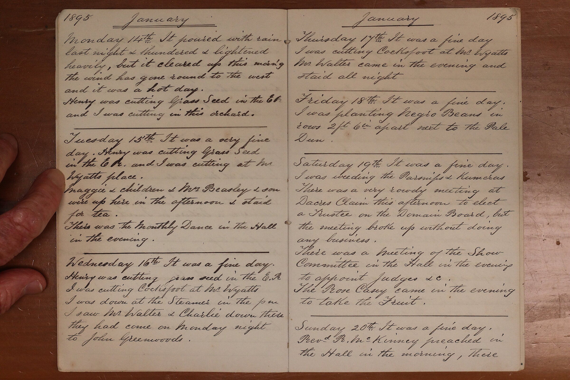 Original CS Clarke diary page