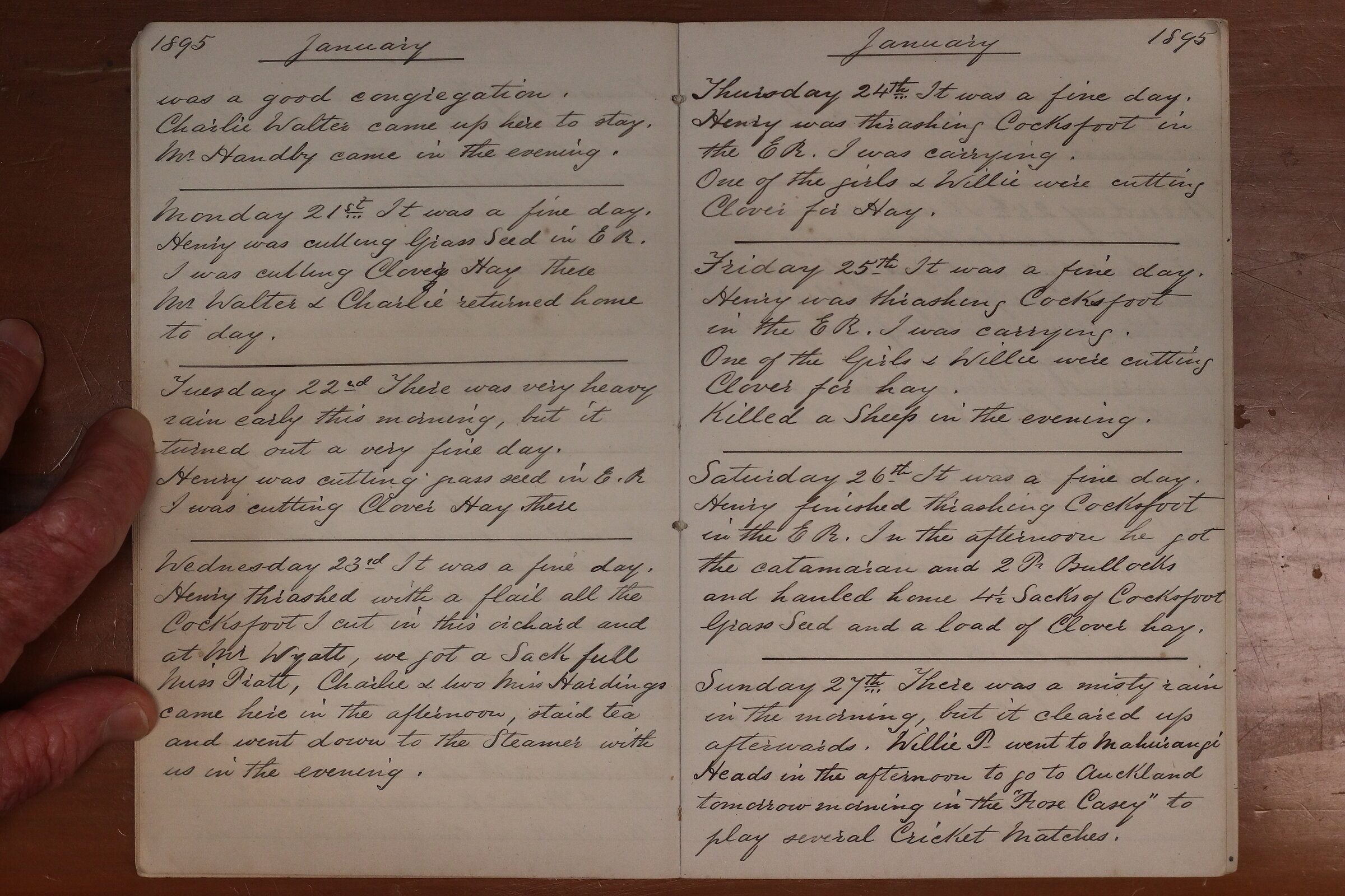 Original CS Clarke diary page