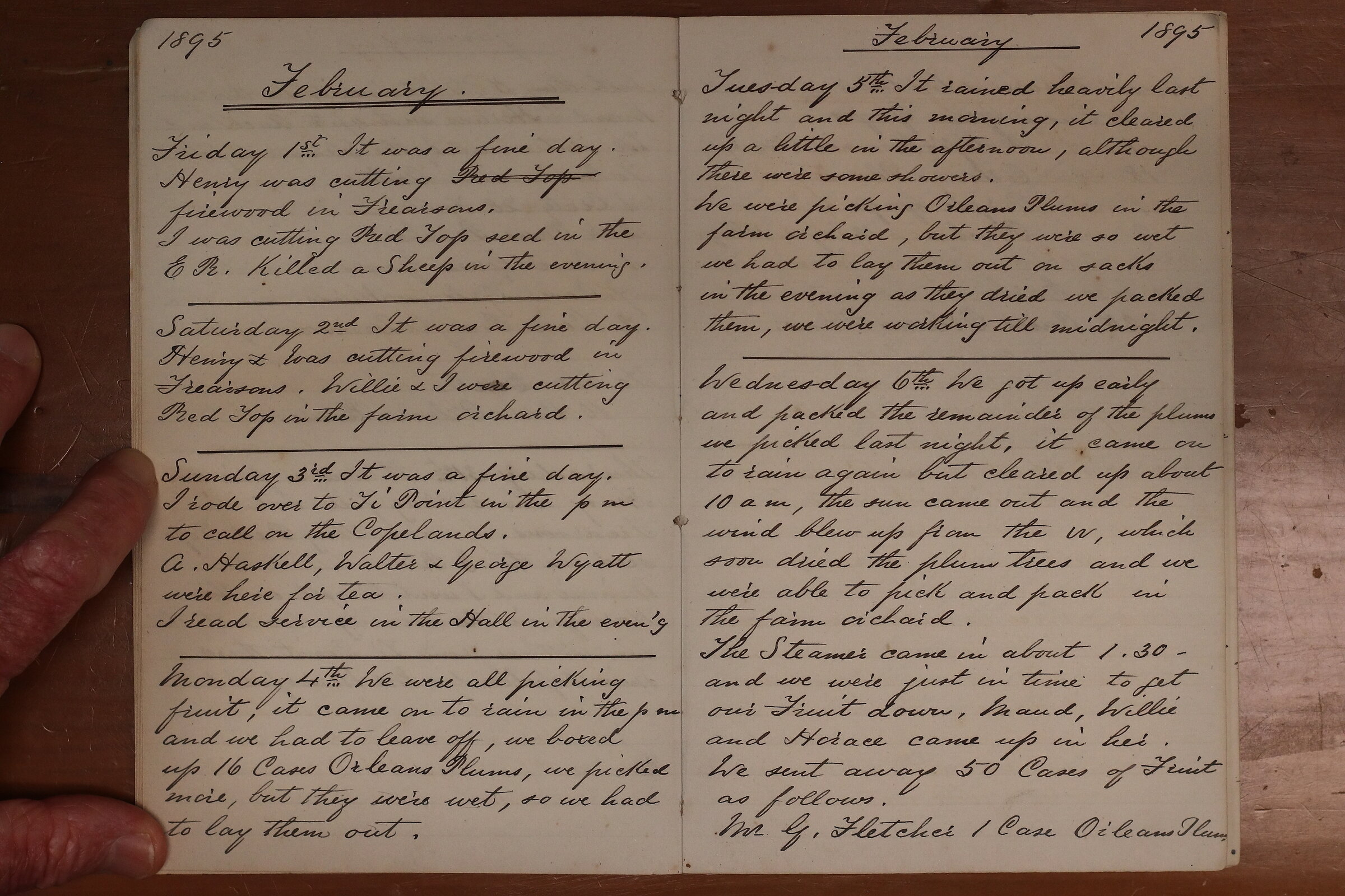 Original CS Clarke diary page