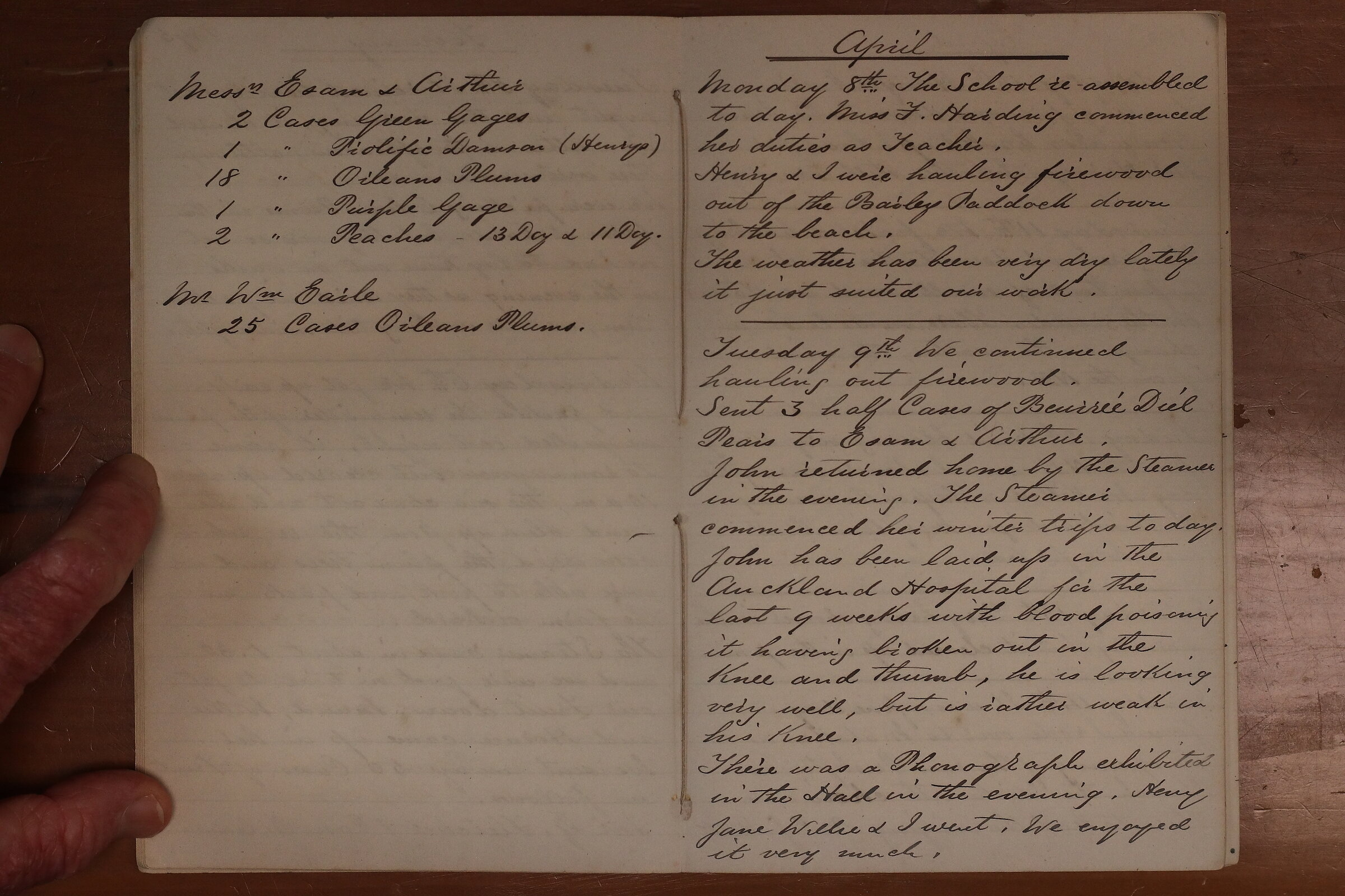 Original CS Clarke diary page