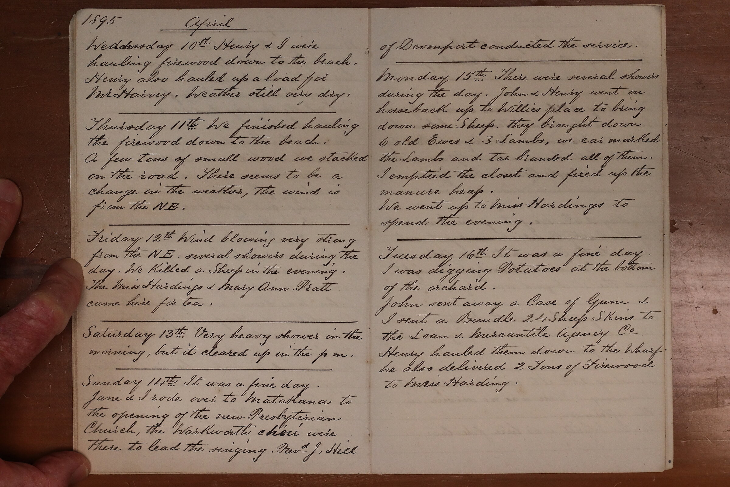 Original CS Clarke diary page