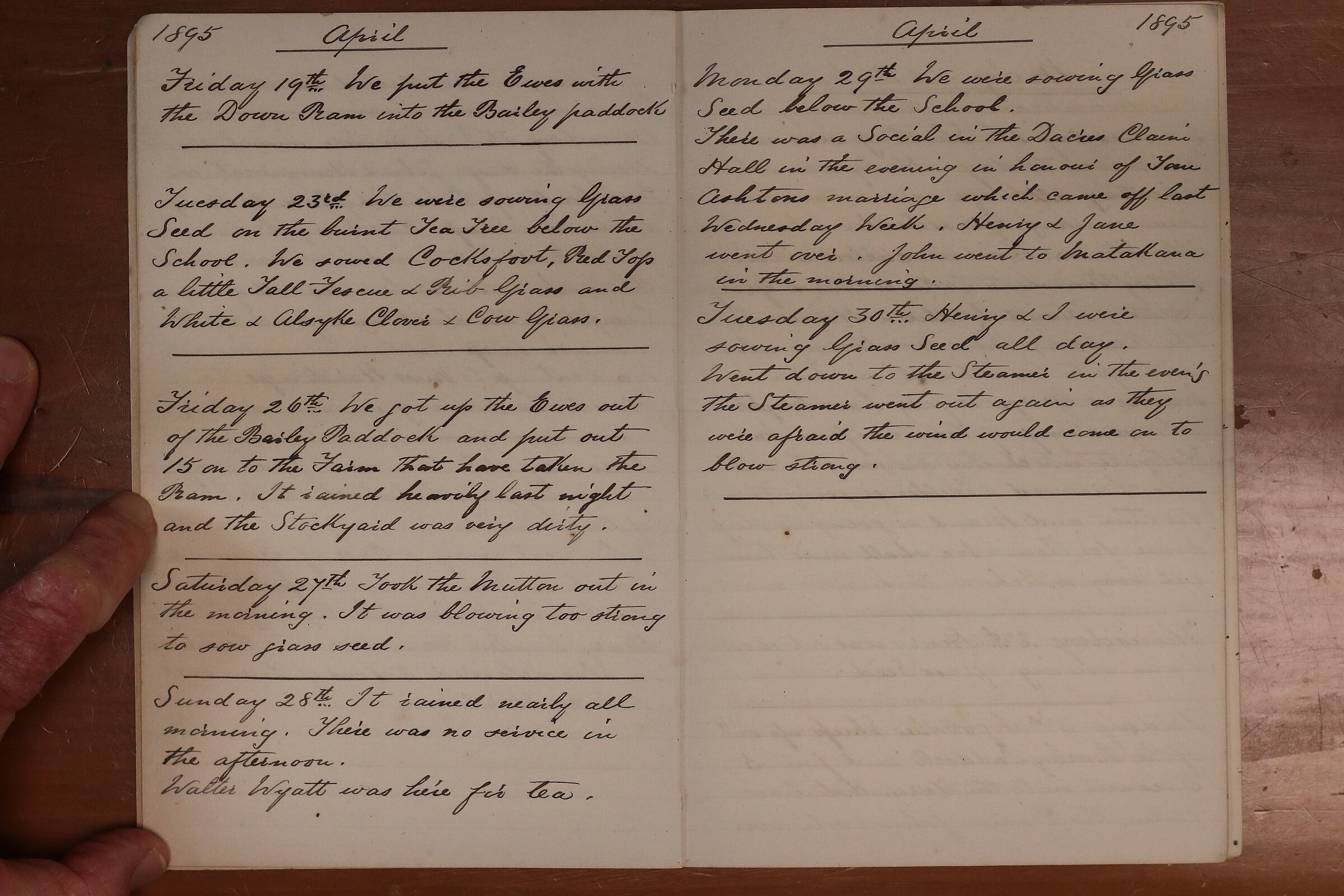 Original CS Clarke diary page