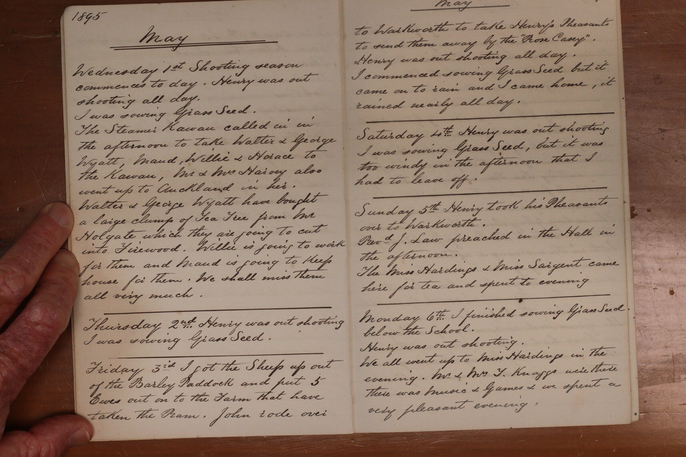 Original CS Clarke diary page