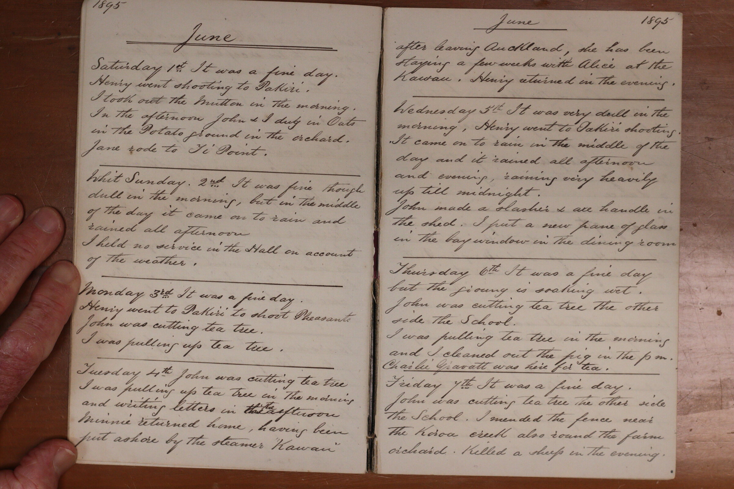 Original CS Clarke diary page