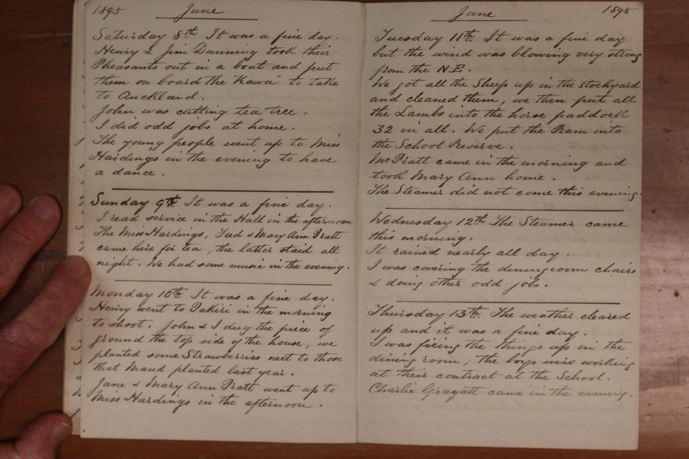 Original CS Clarke diary page