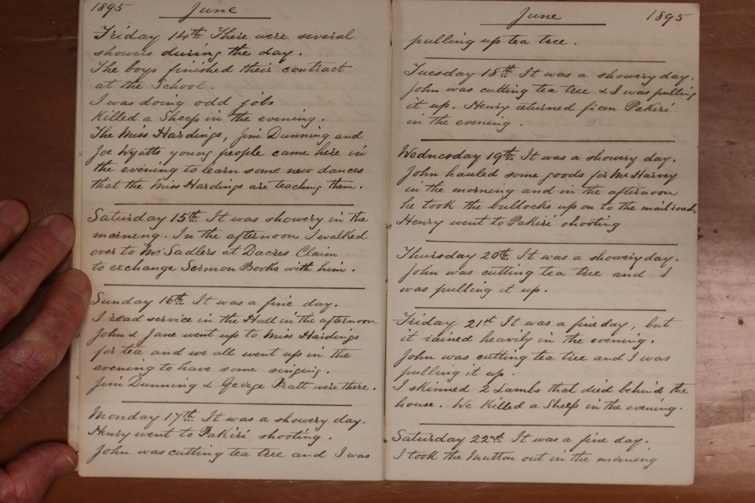 Original CS Clarke diary page