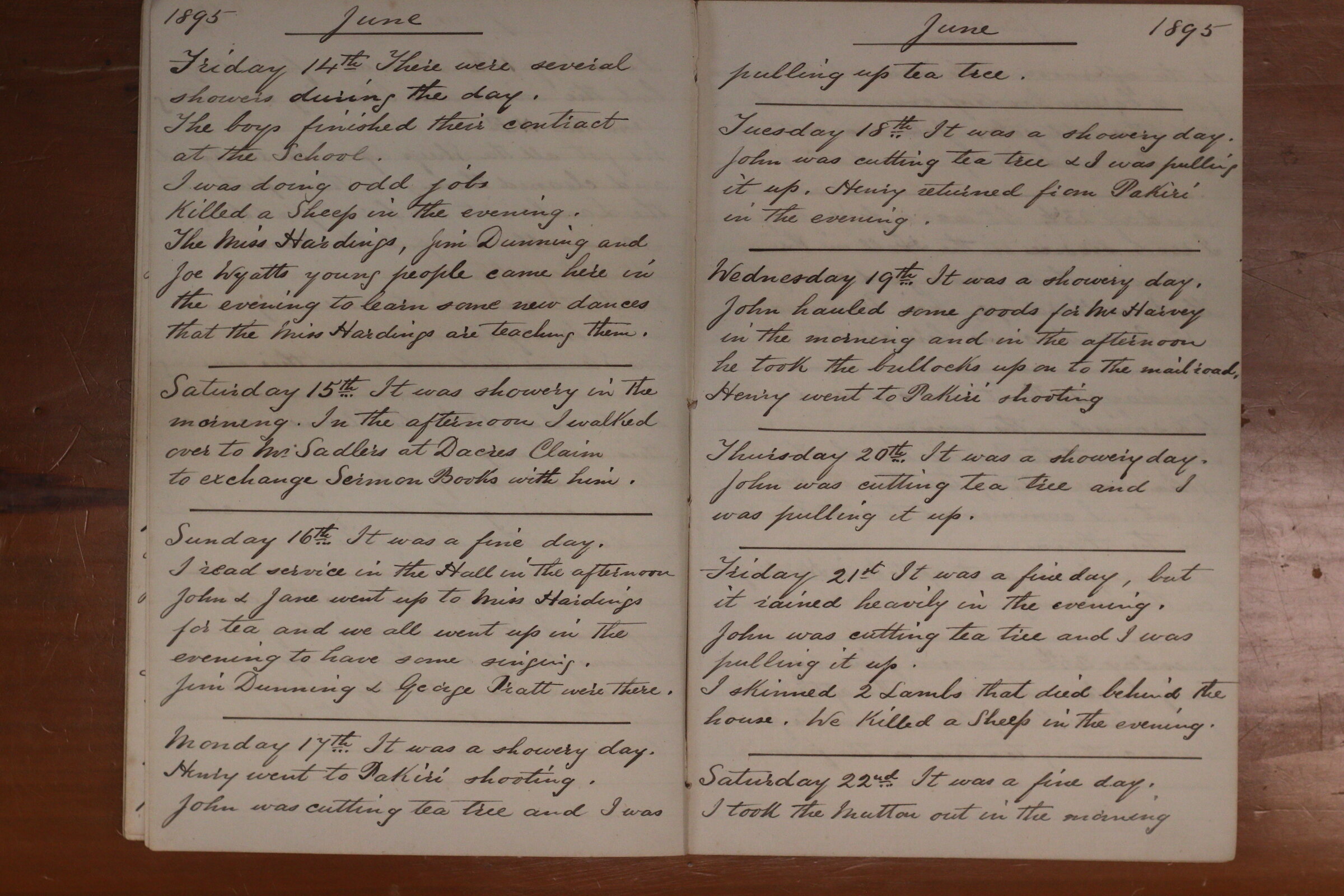 Original CS Clarke diary page