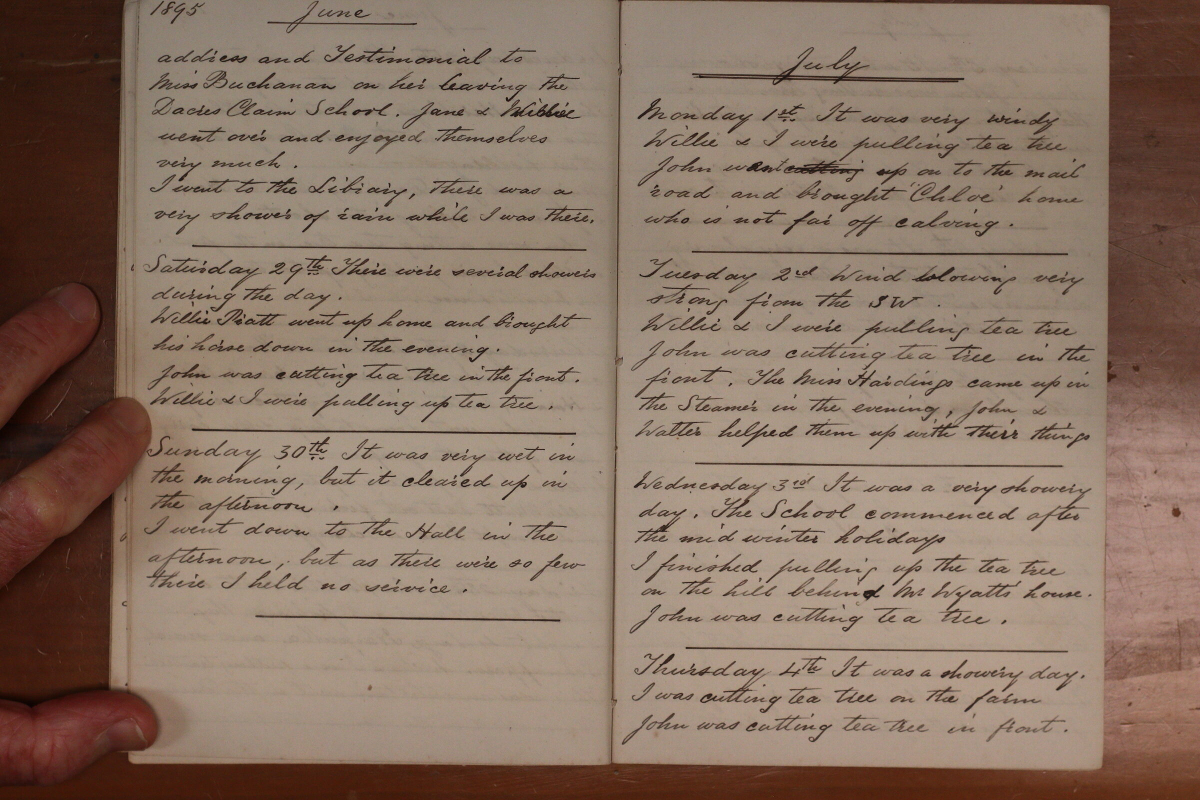 Original CS Clarke diary page