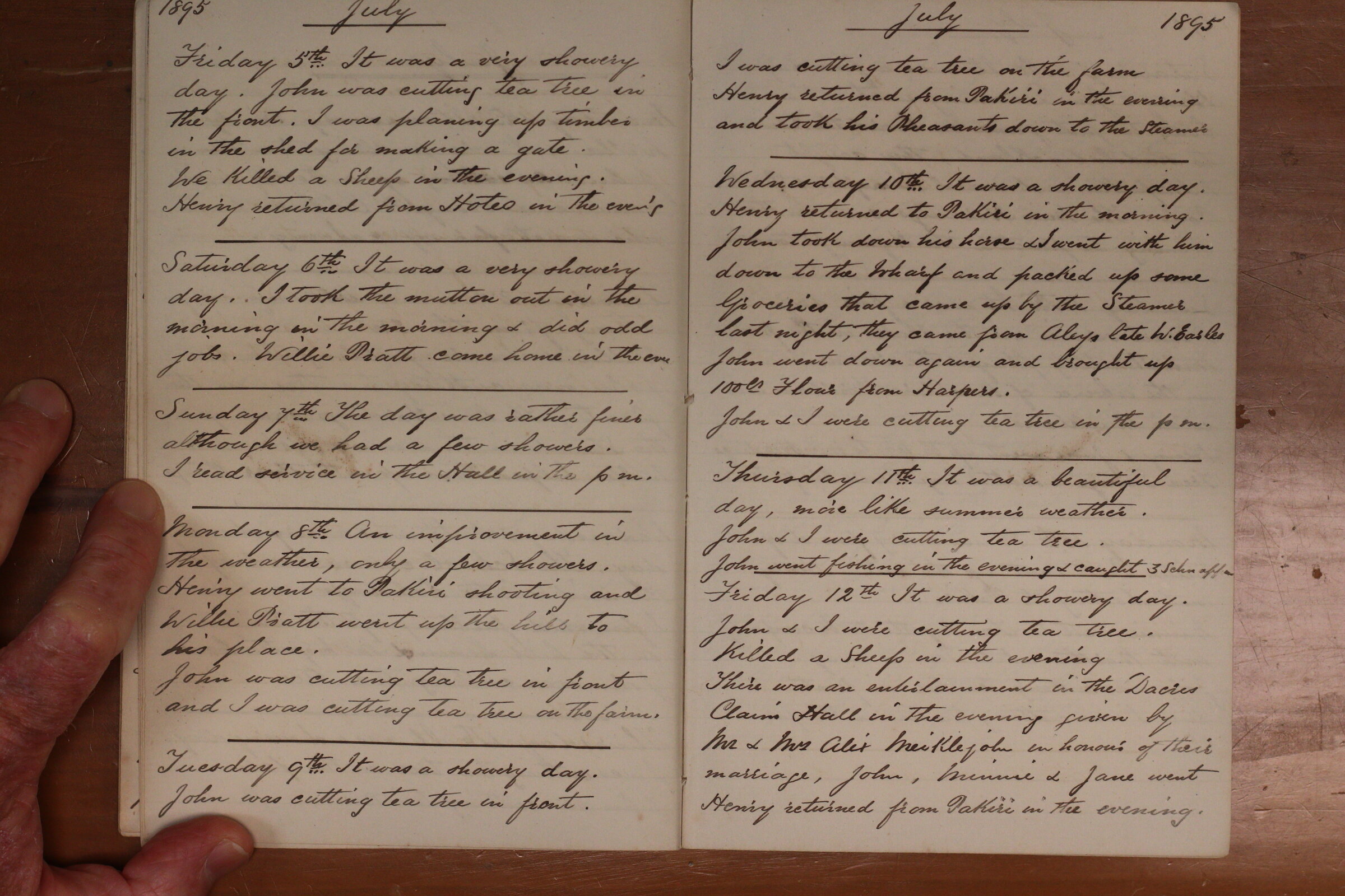 Original CS Clarke diary page