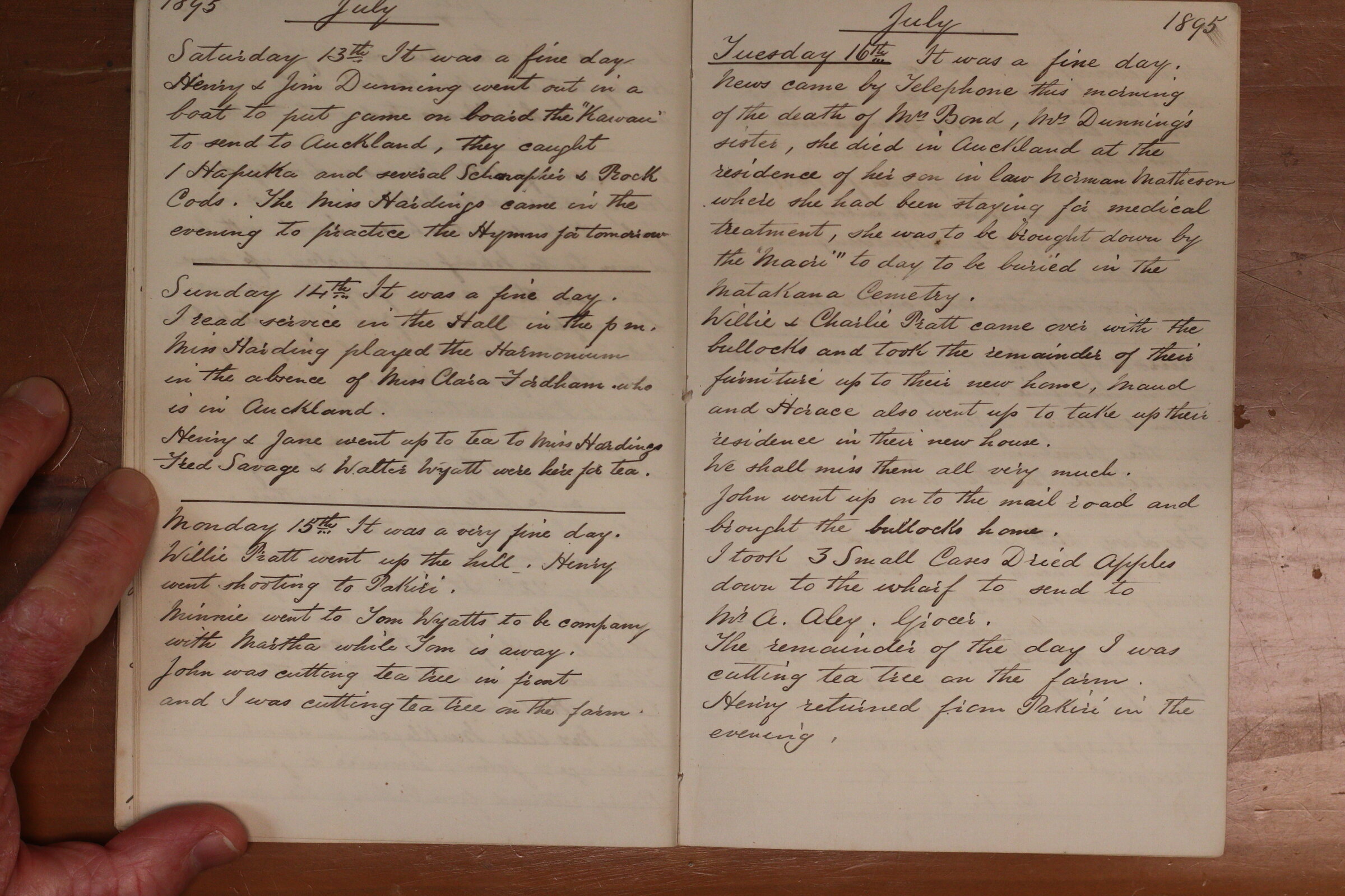 Original CS Clarke diary page