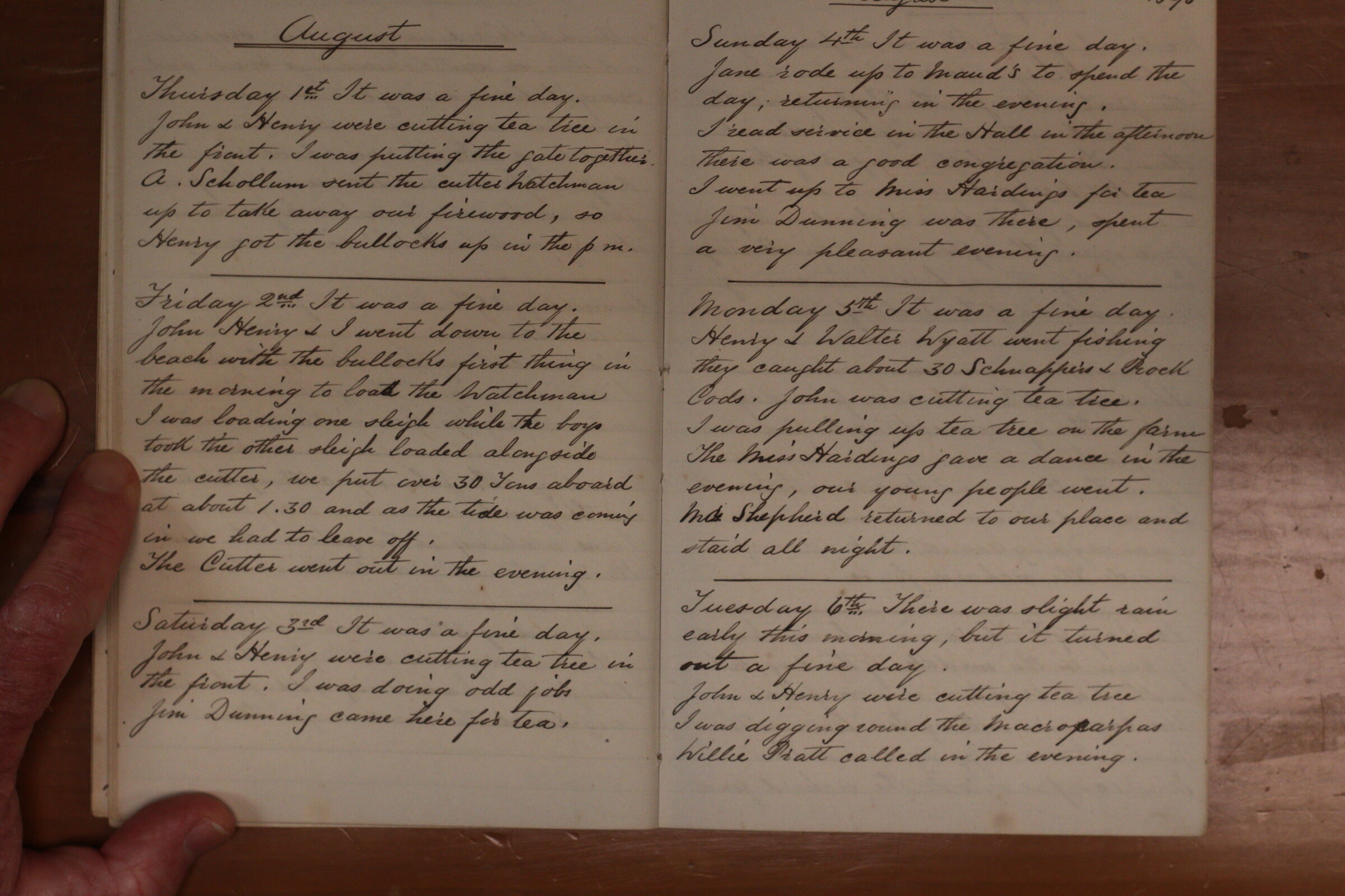 Original CS Clarke diary page