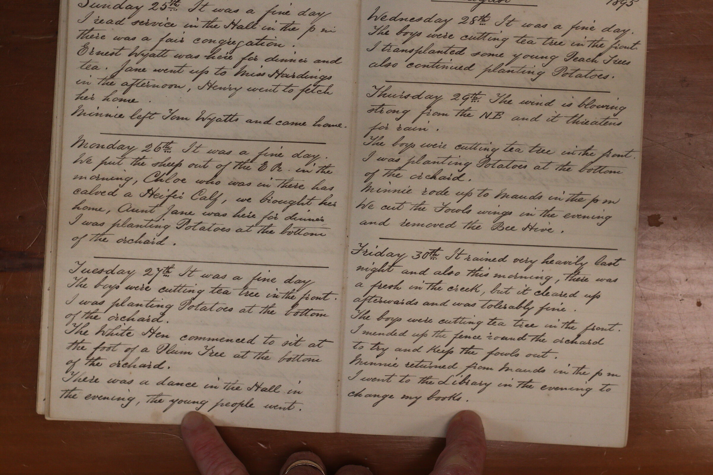 Original CS Clarke diary page