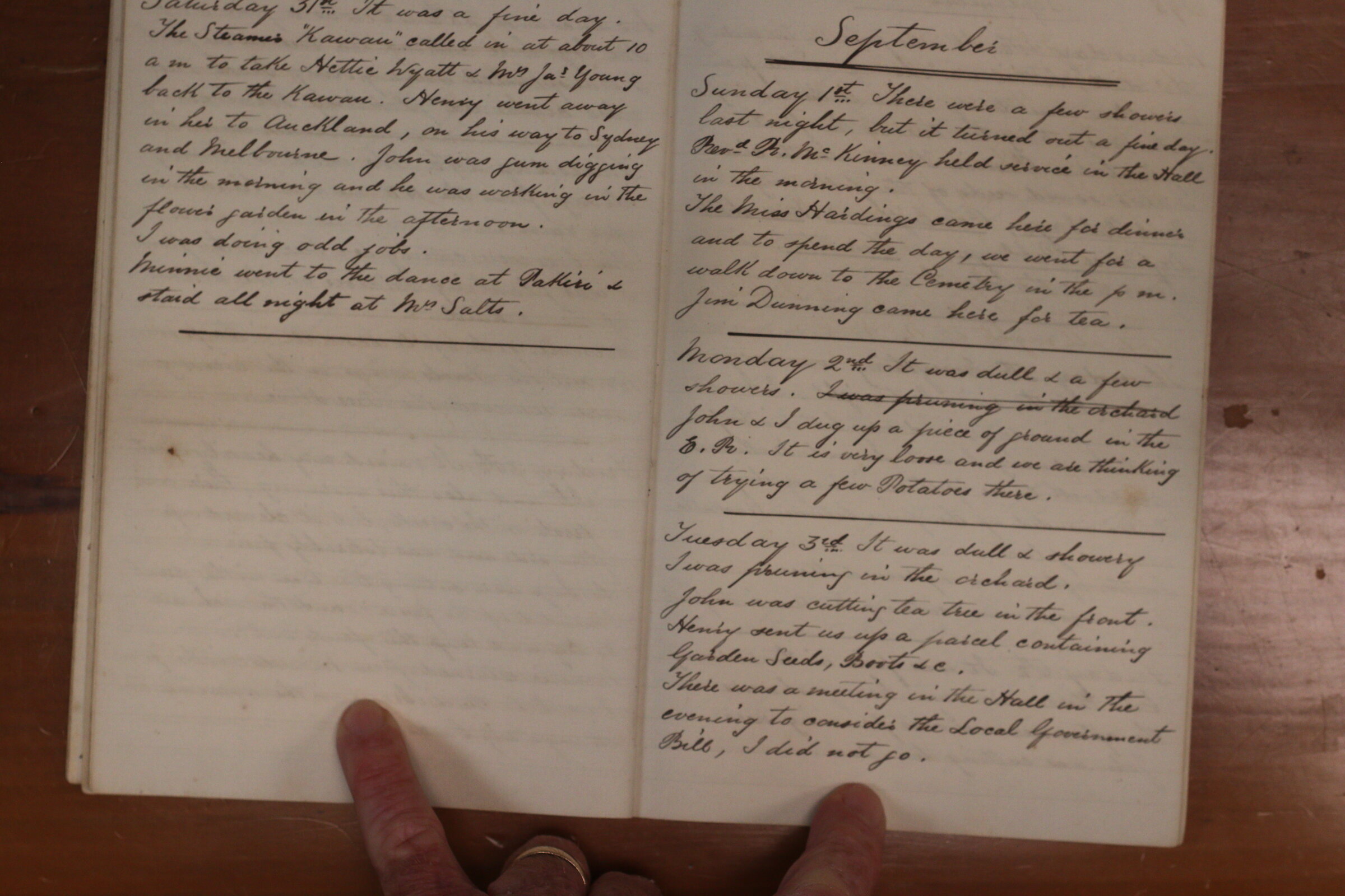 Original CS Clarke diary page