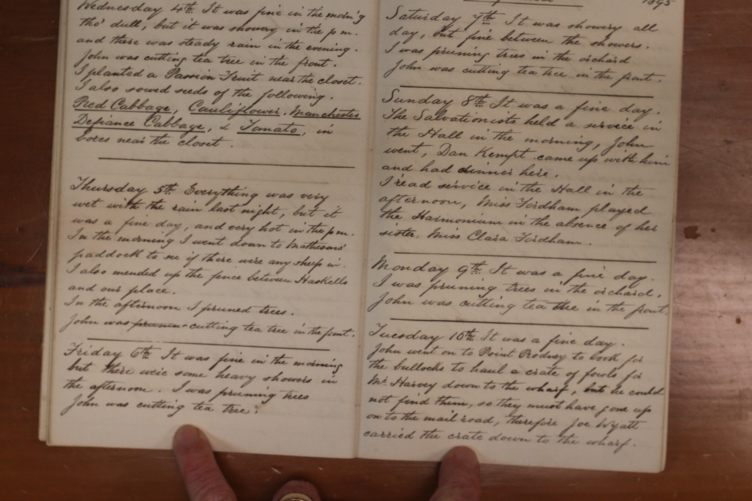 Original CS Clarke diary page