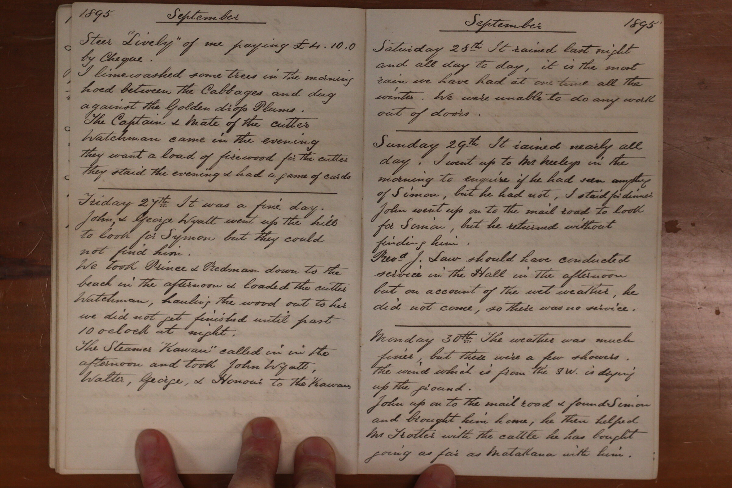 Original CS Clarke diary page