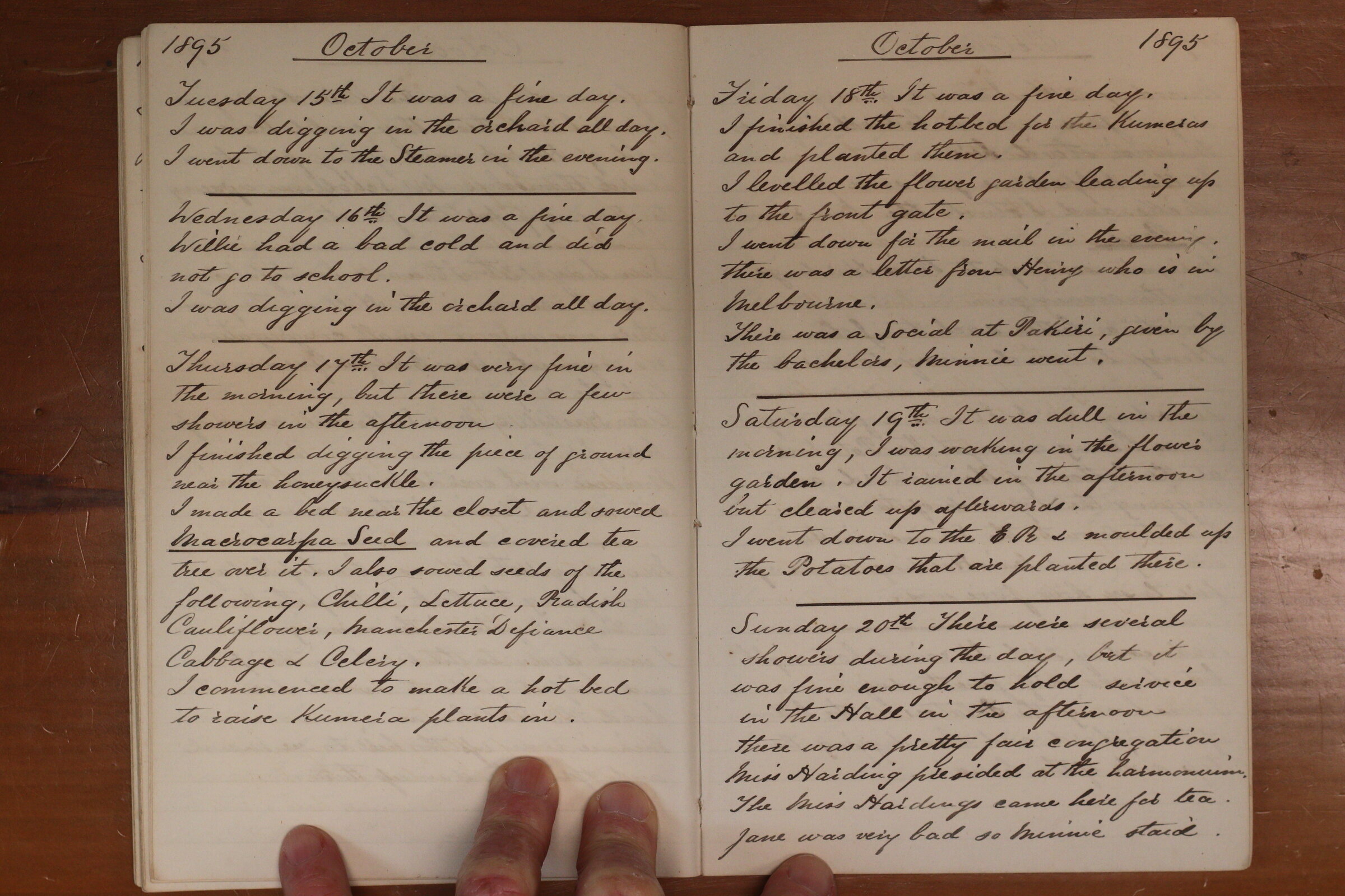 Original CS Clarke diary page