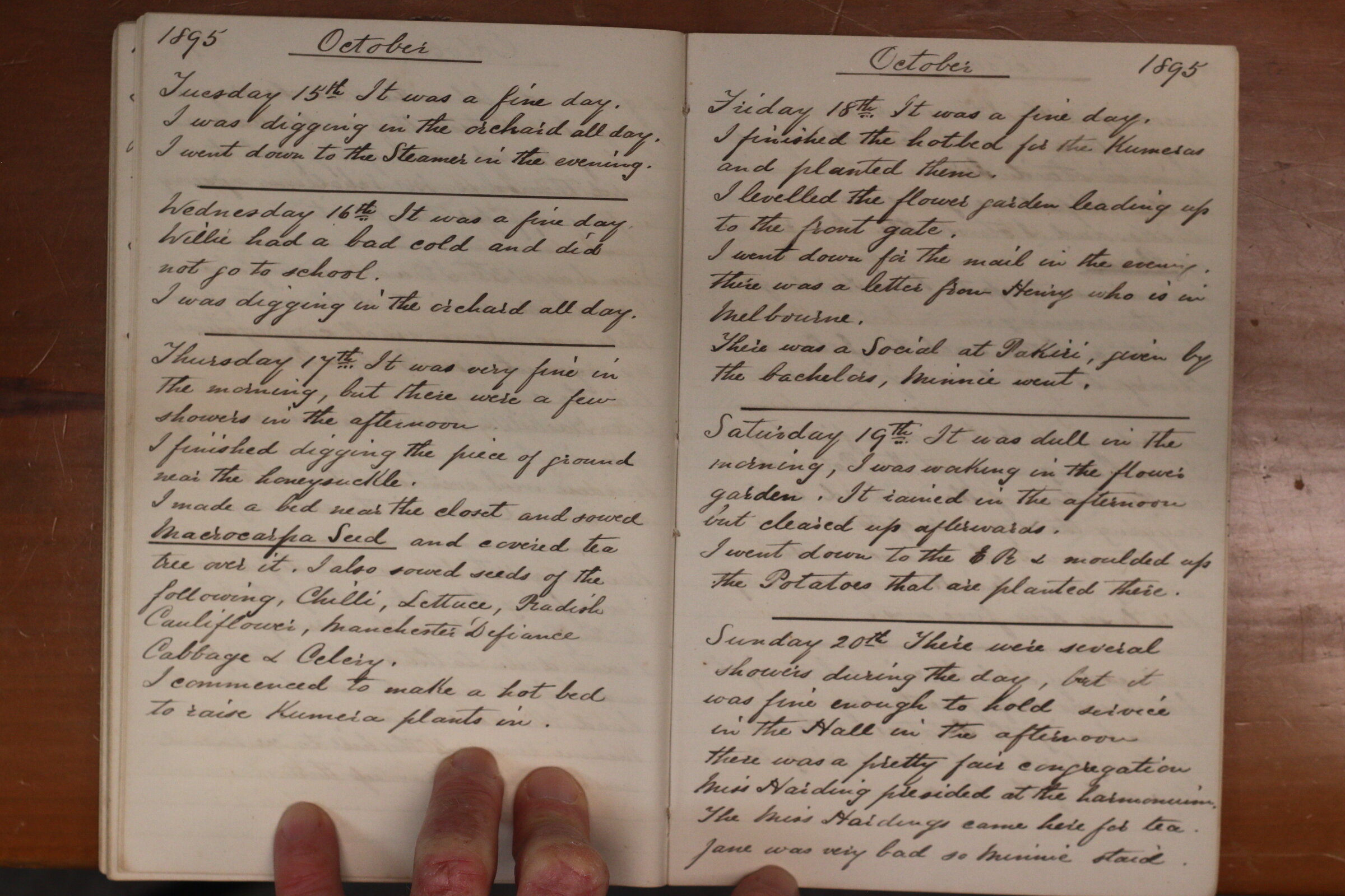 Original CS Clarke diary page