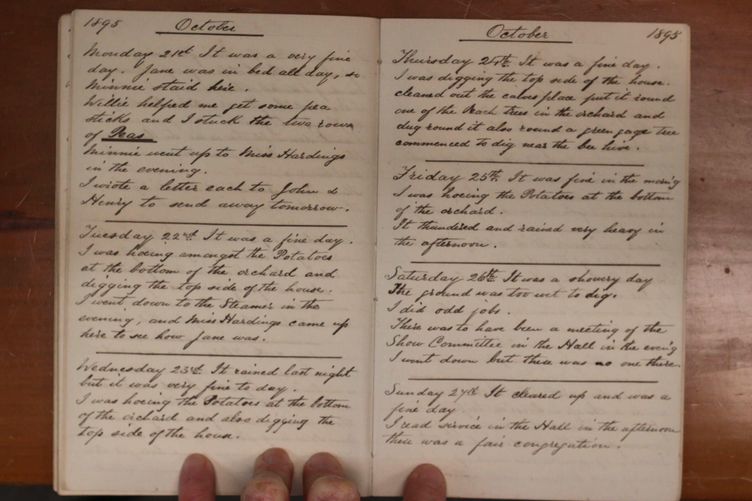 Original CS Clarke diary page