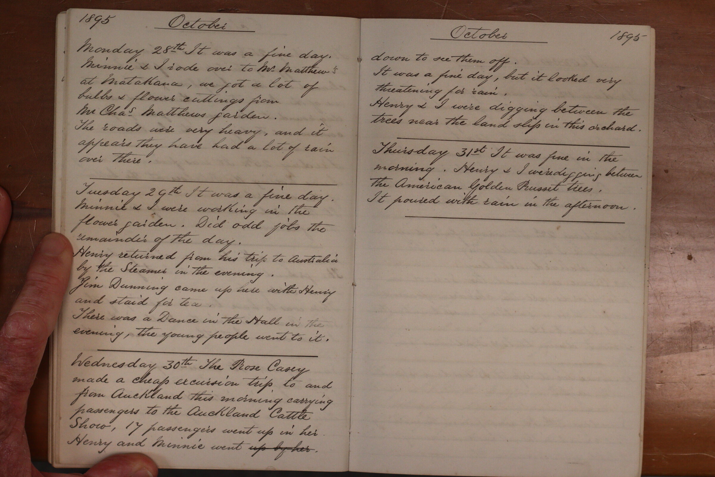 Original CS Clarke diary page