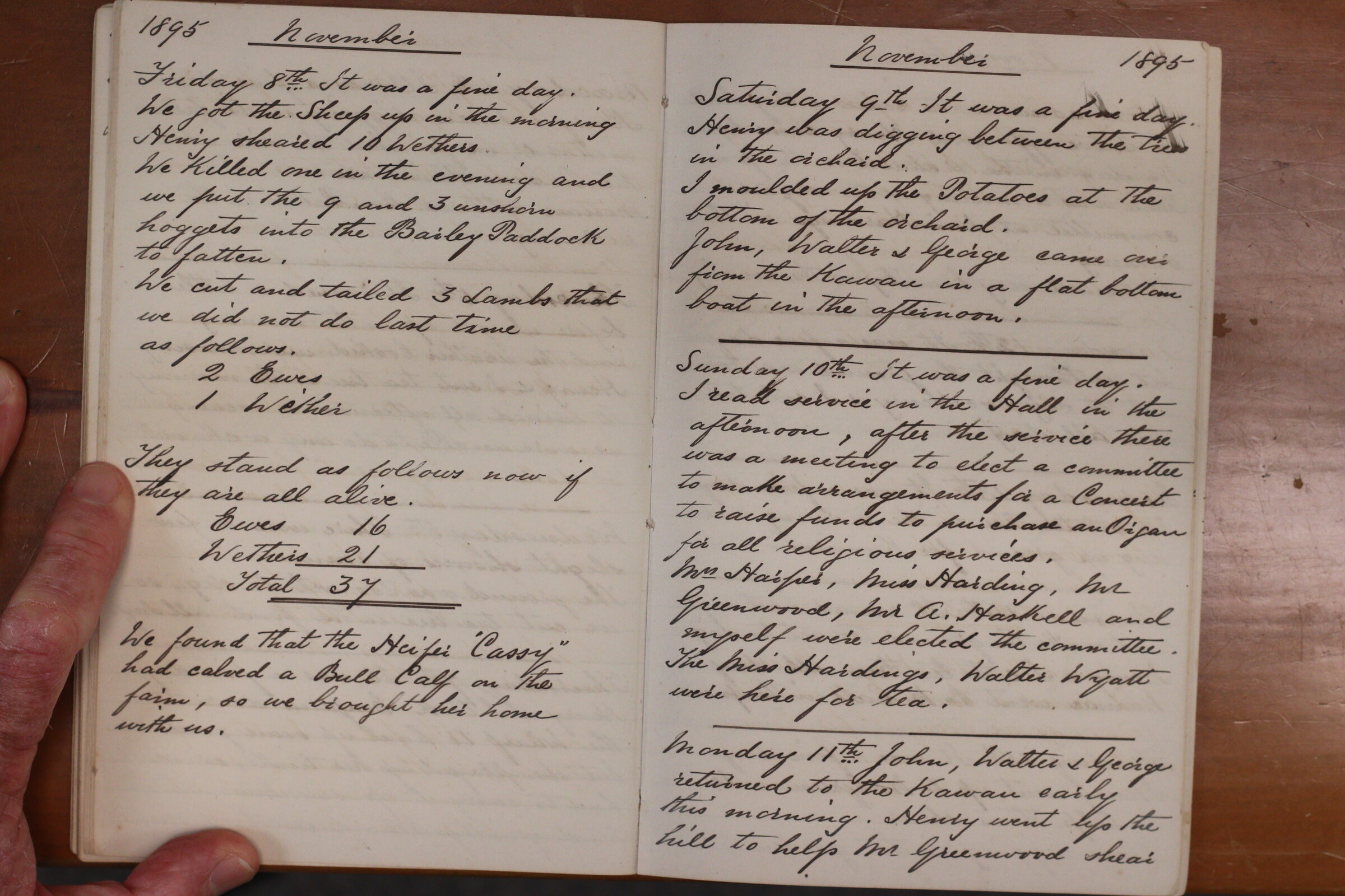 Original CS Clarke diary page