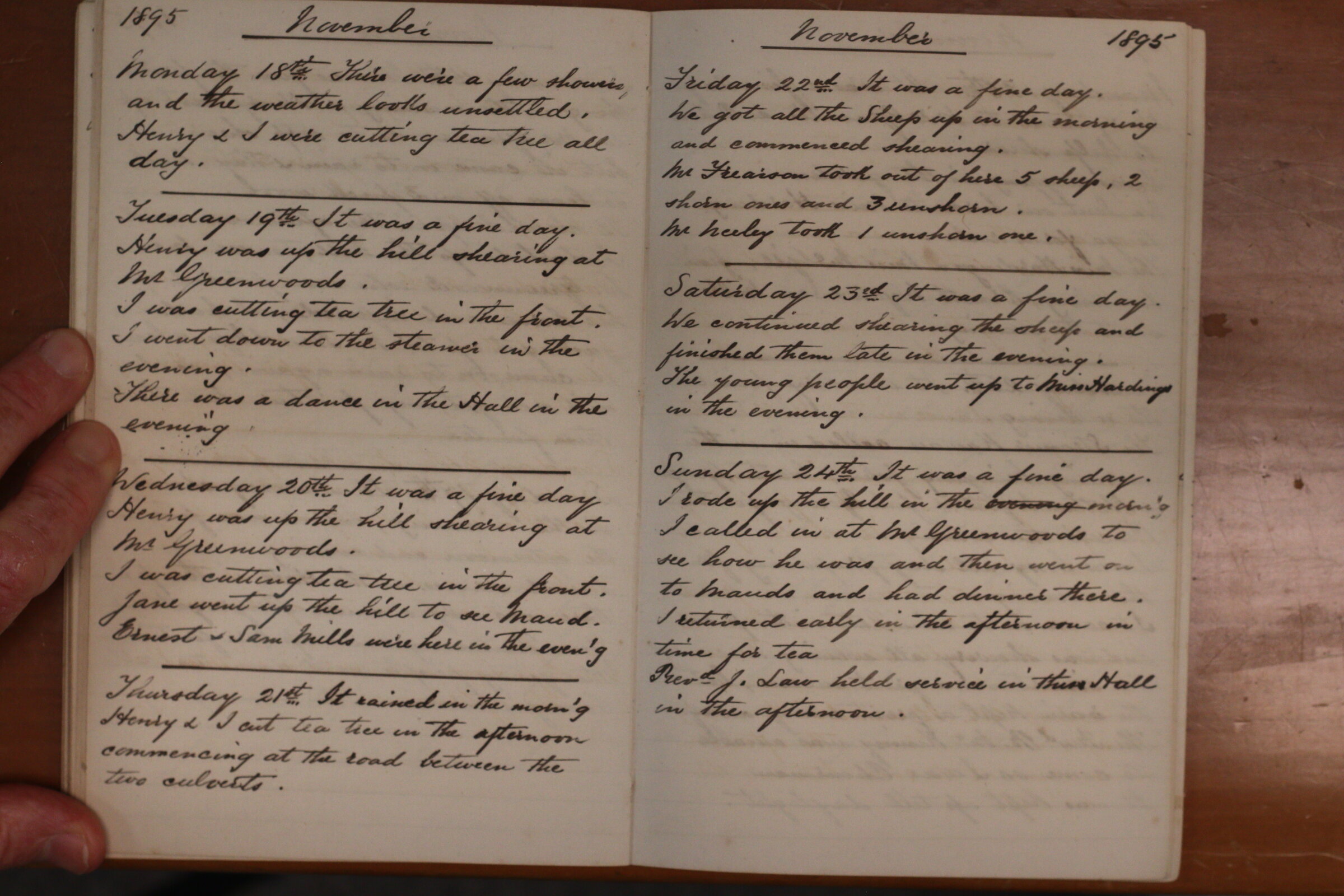 Original CS Clarke diary page
