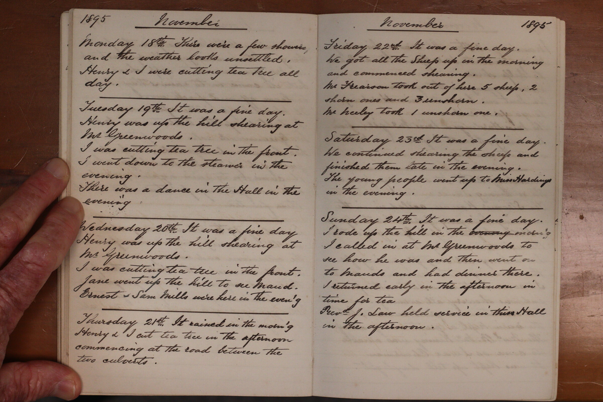 Original CS Clarke diary page