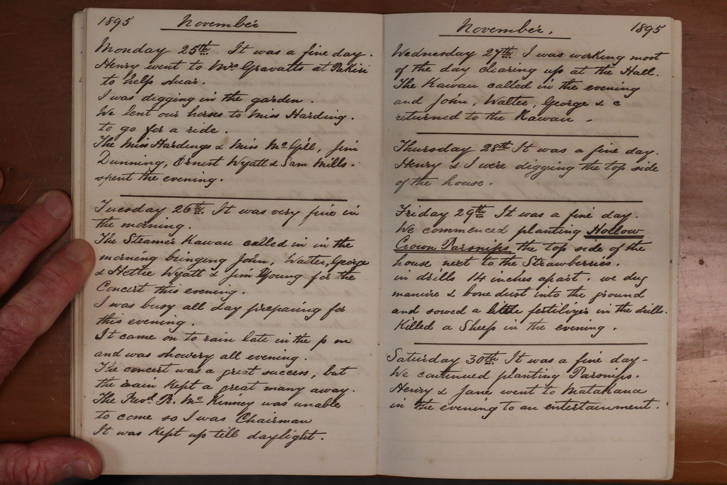 Original CS Clarke diary page