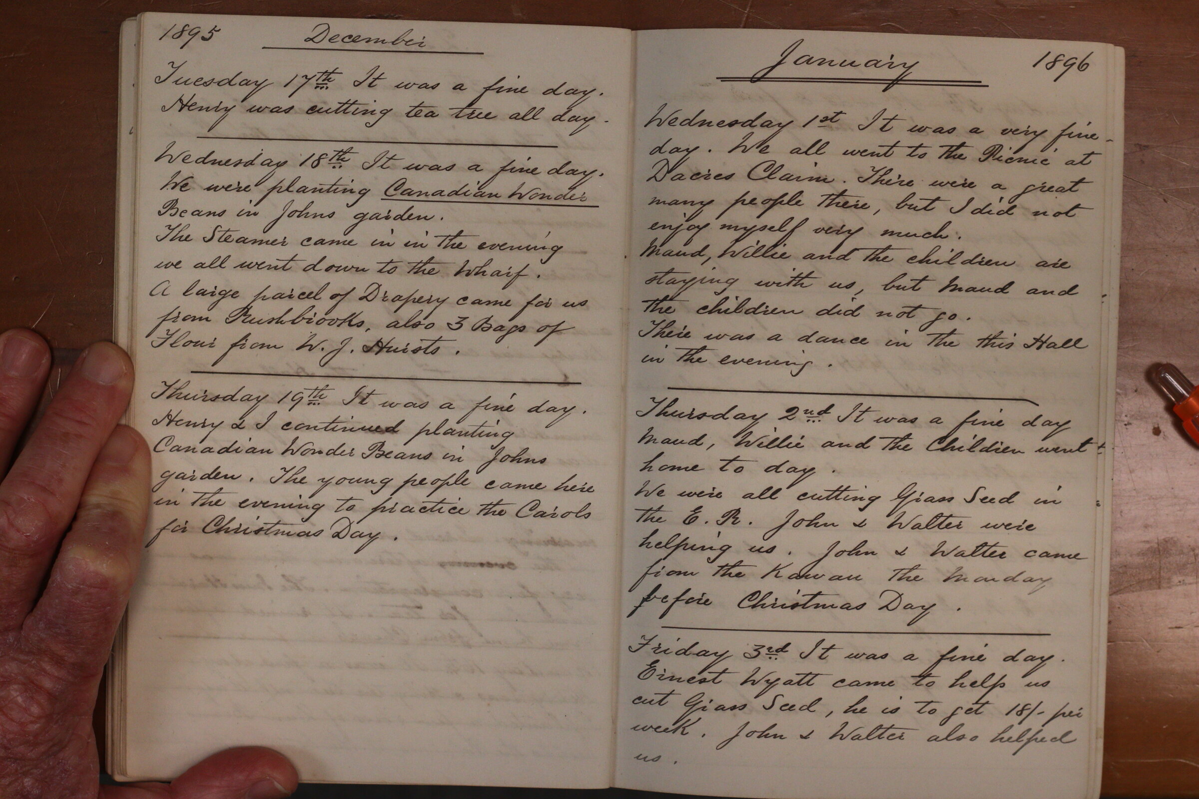 Original CS Clarke diary page