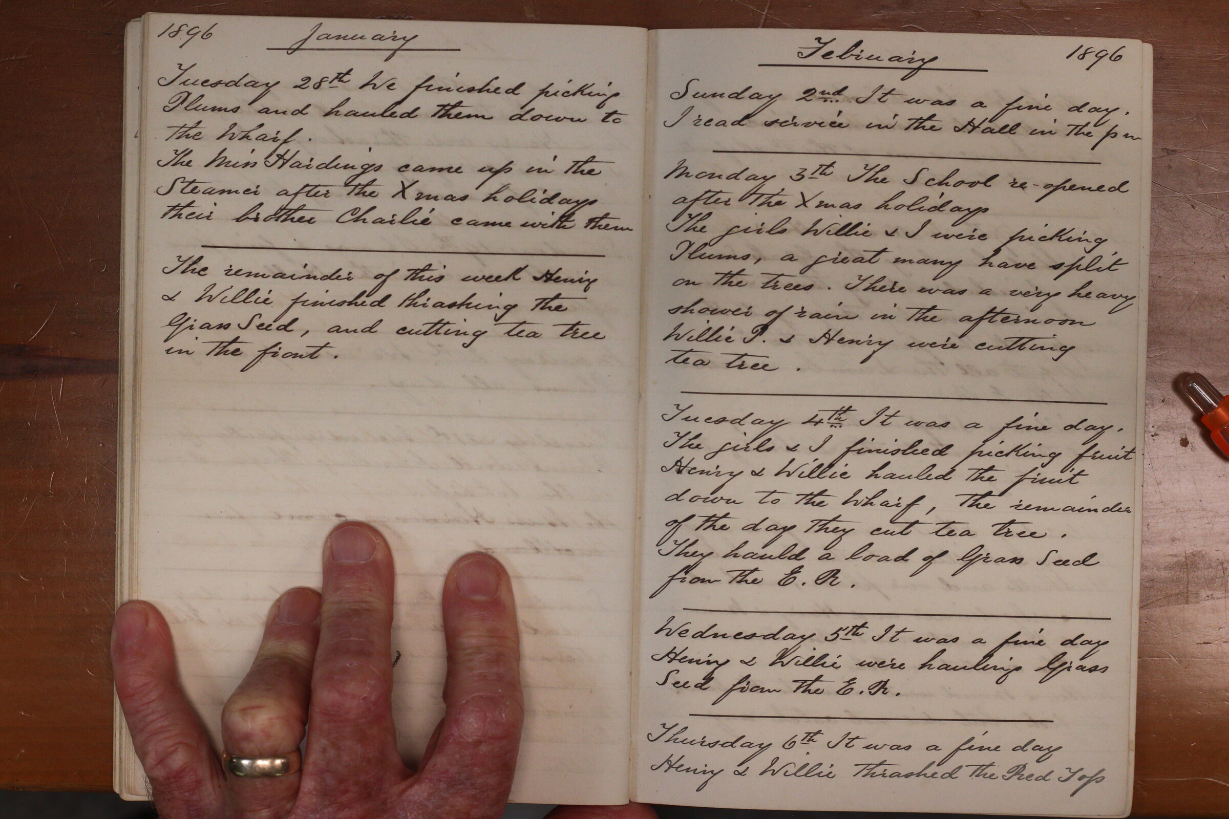 Original CS Clarke diary page