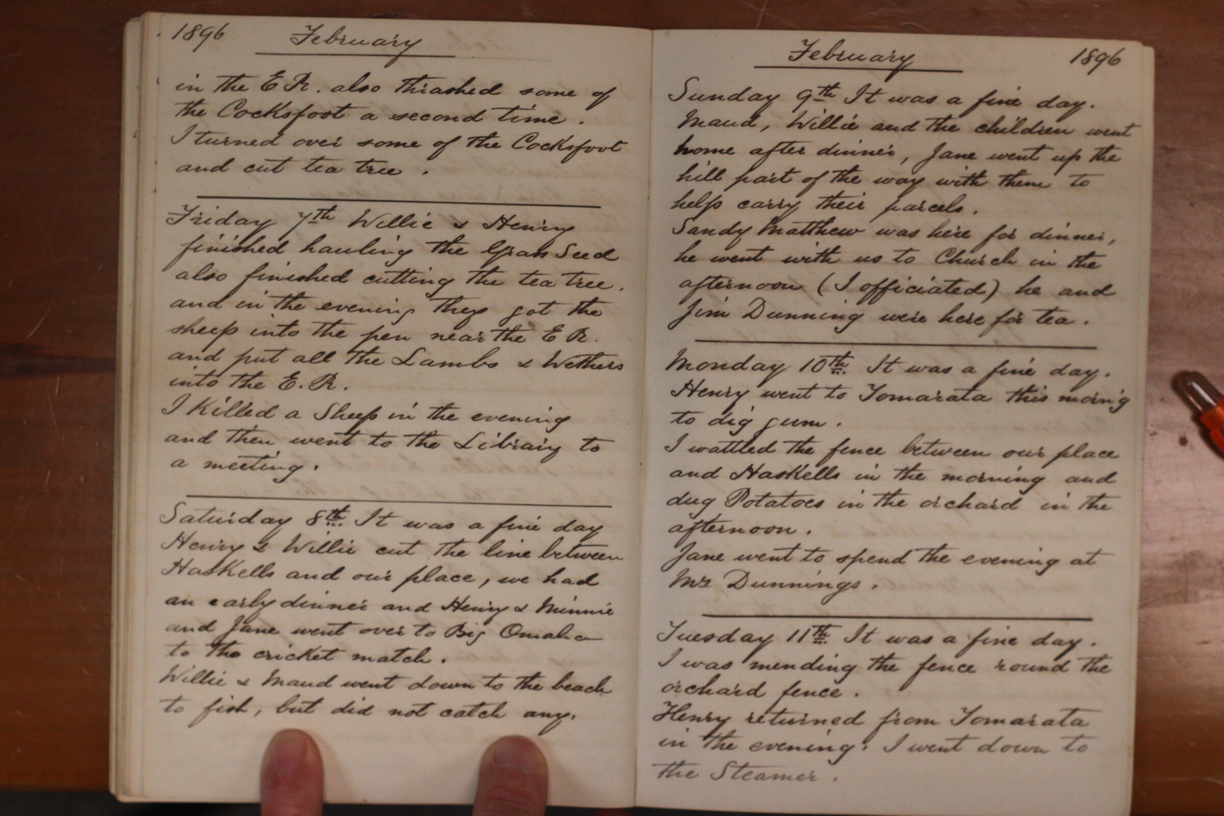 Original CS Clarke diary page