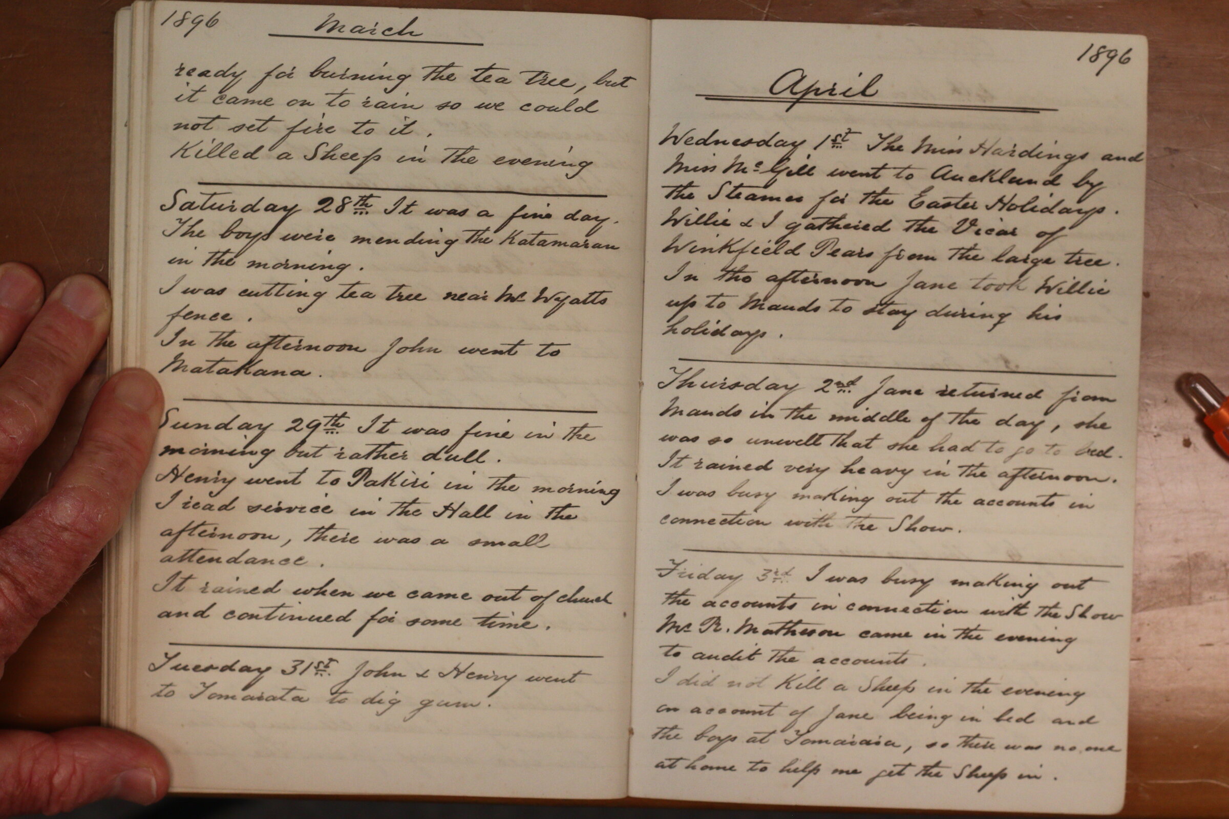 Original CS Clarke diary page