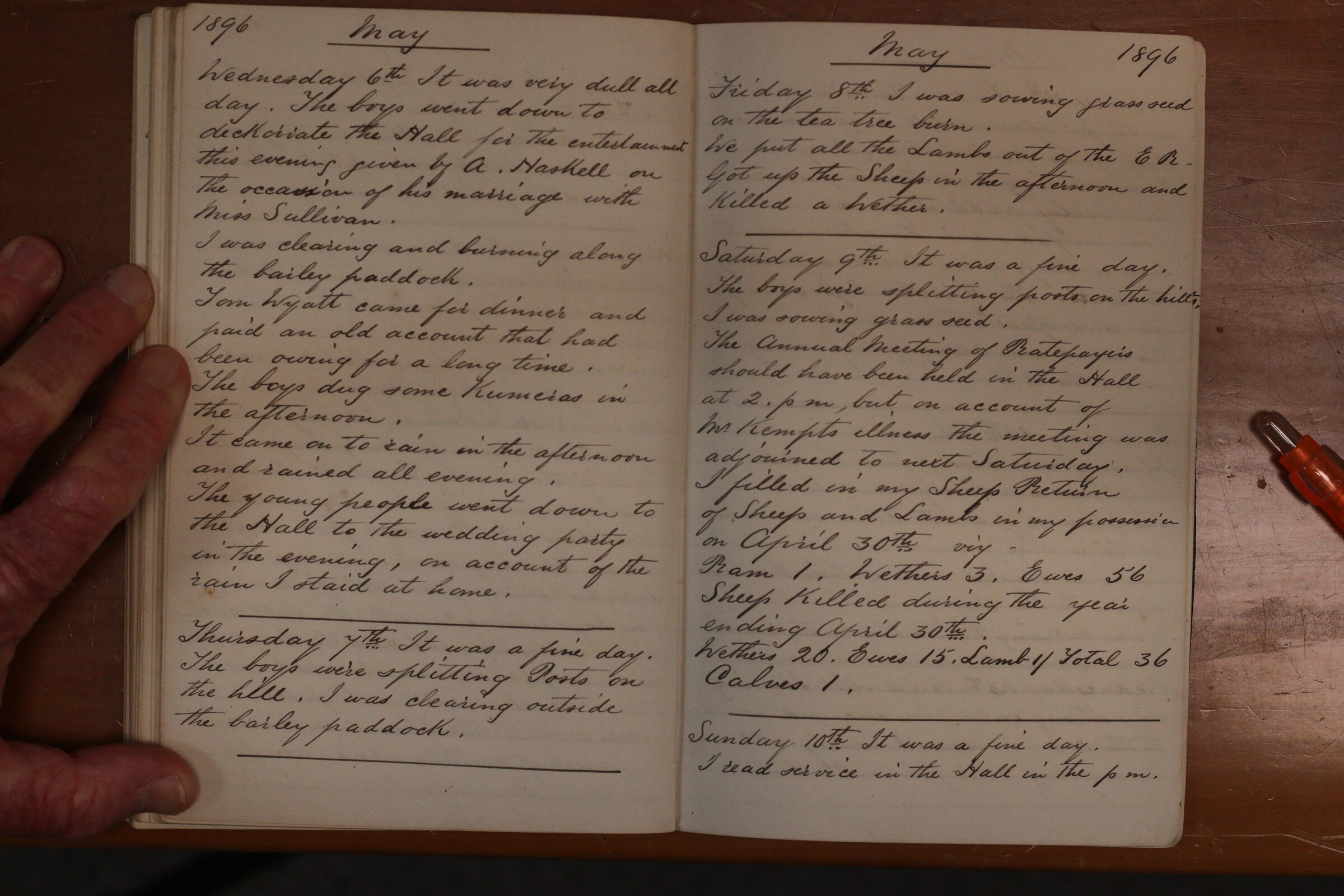 Original CS Clarke diary page
