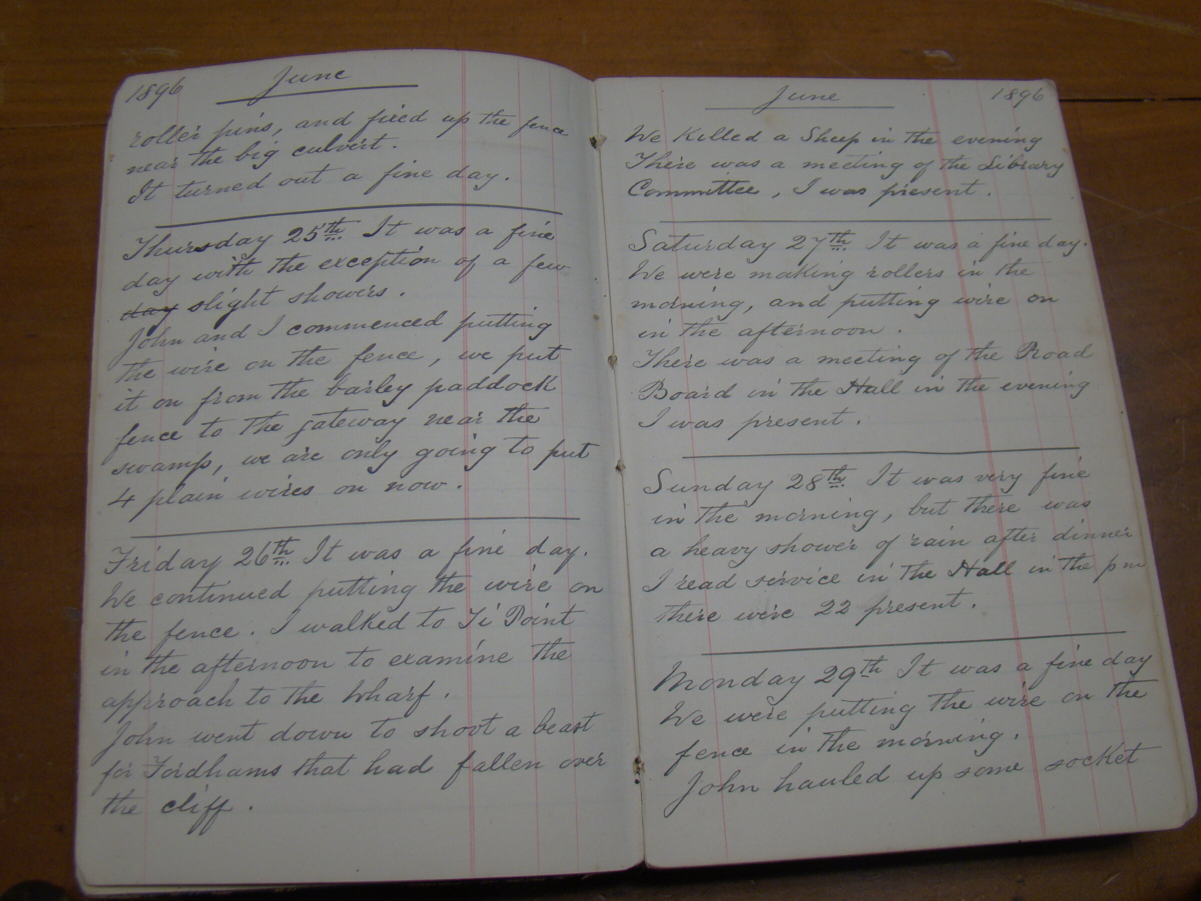 Original CS Clarke diary page