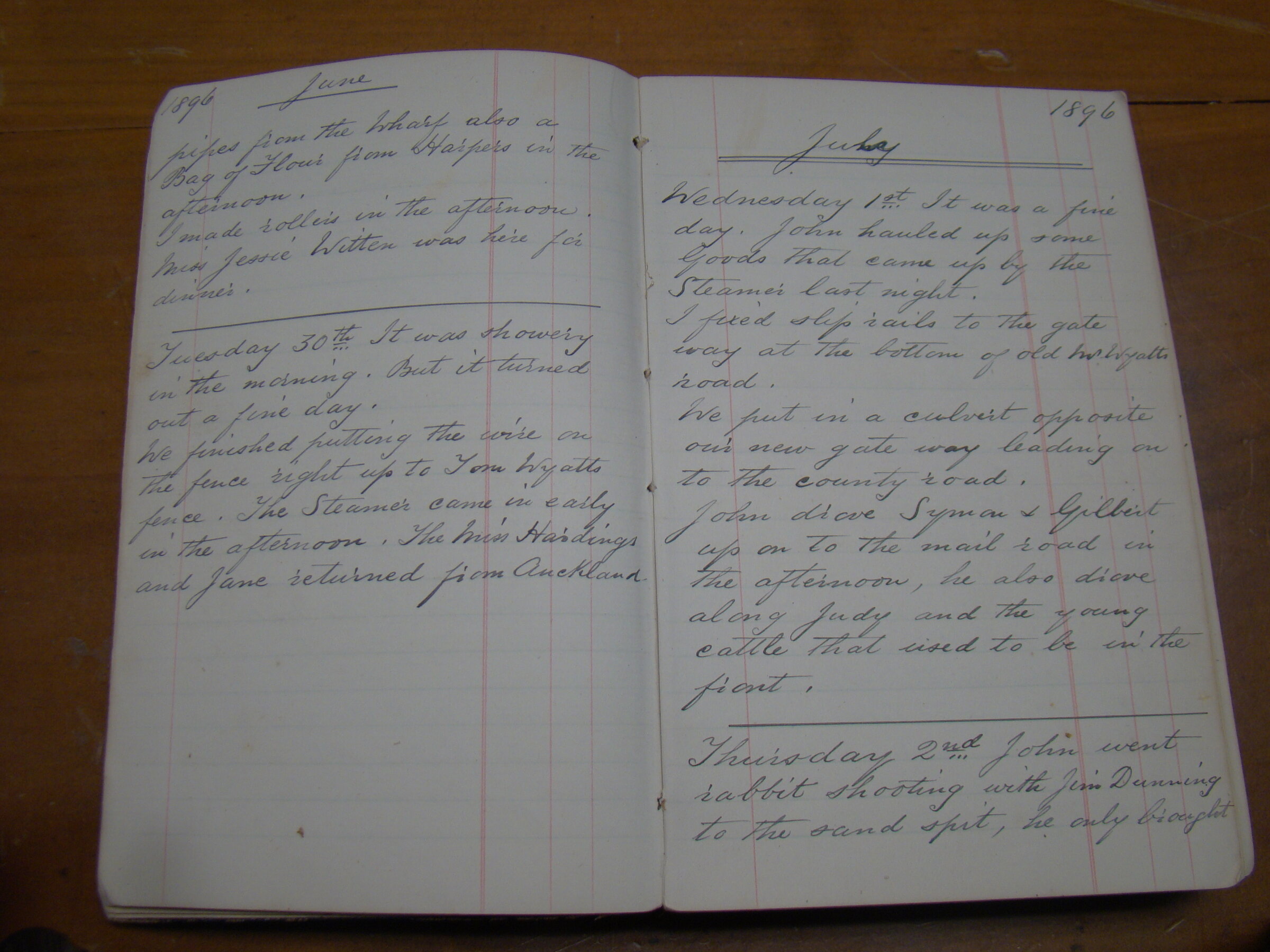 Original CS Clarke diary page