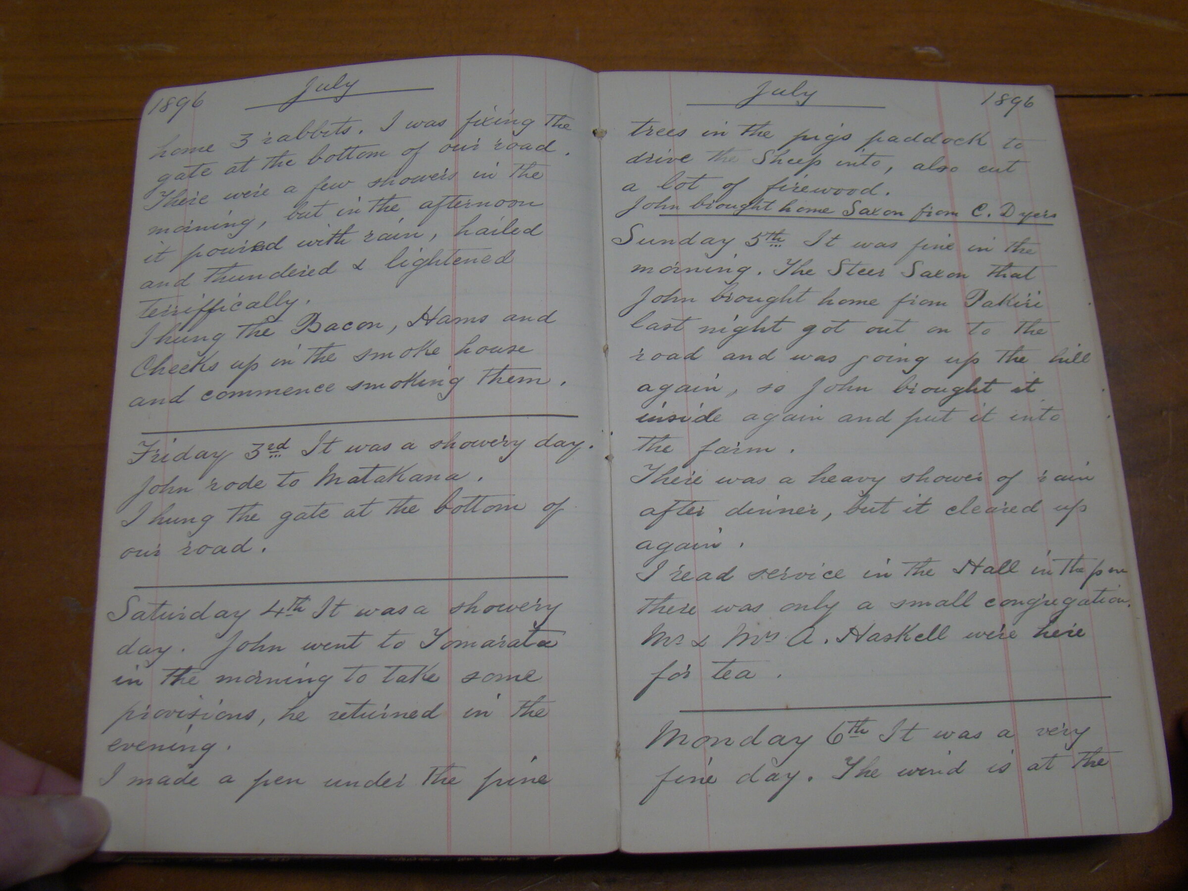 Original CS Clarke diary page