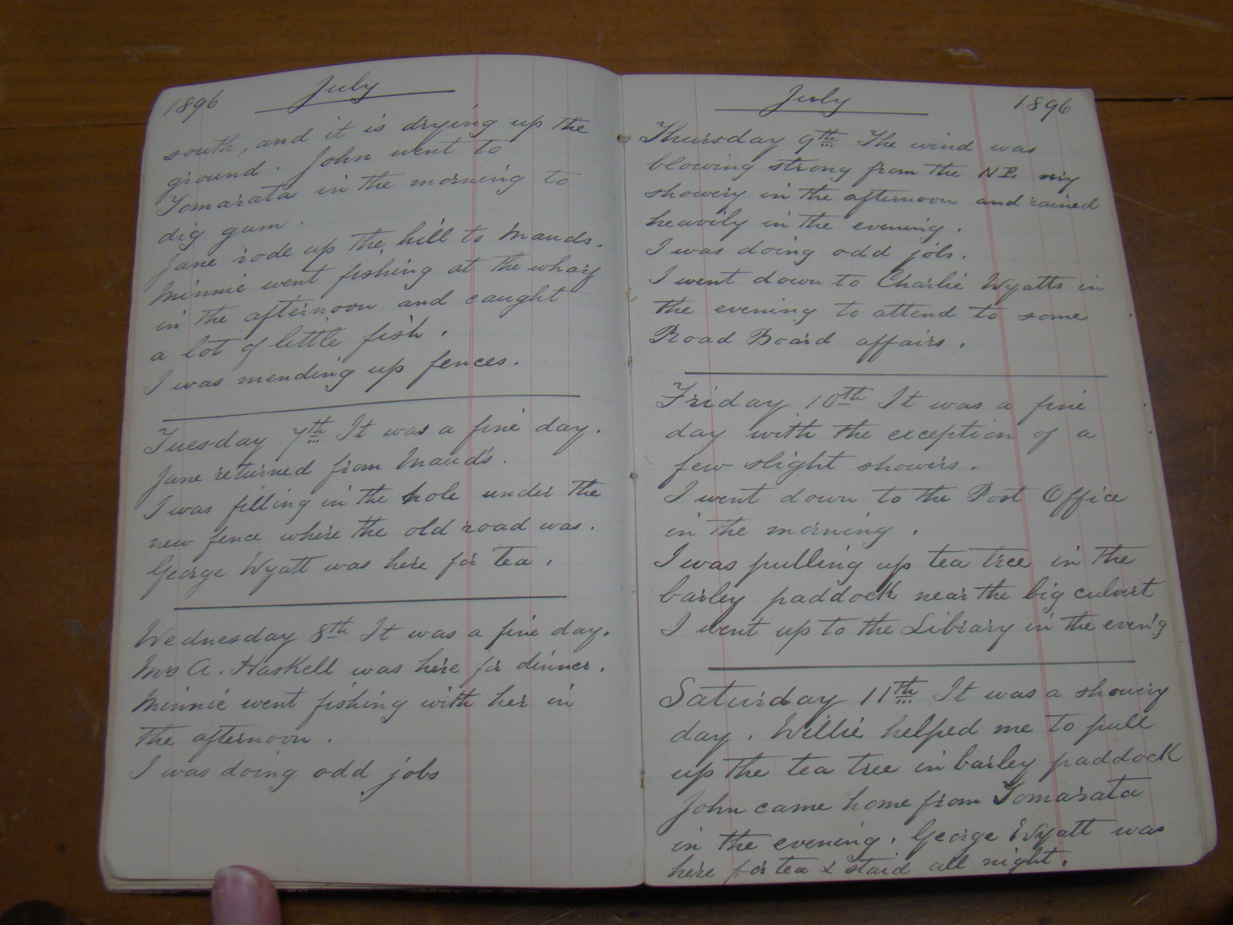 Original CS Clarke diary page