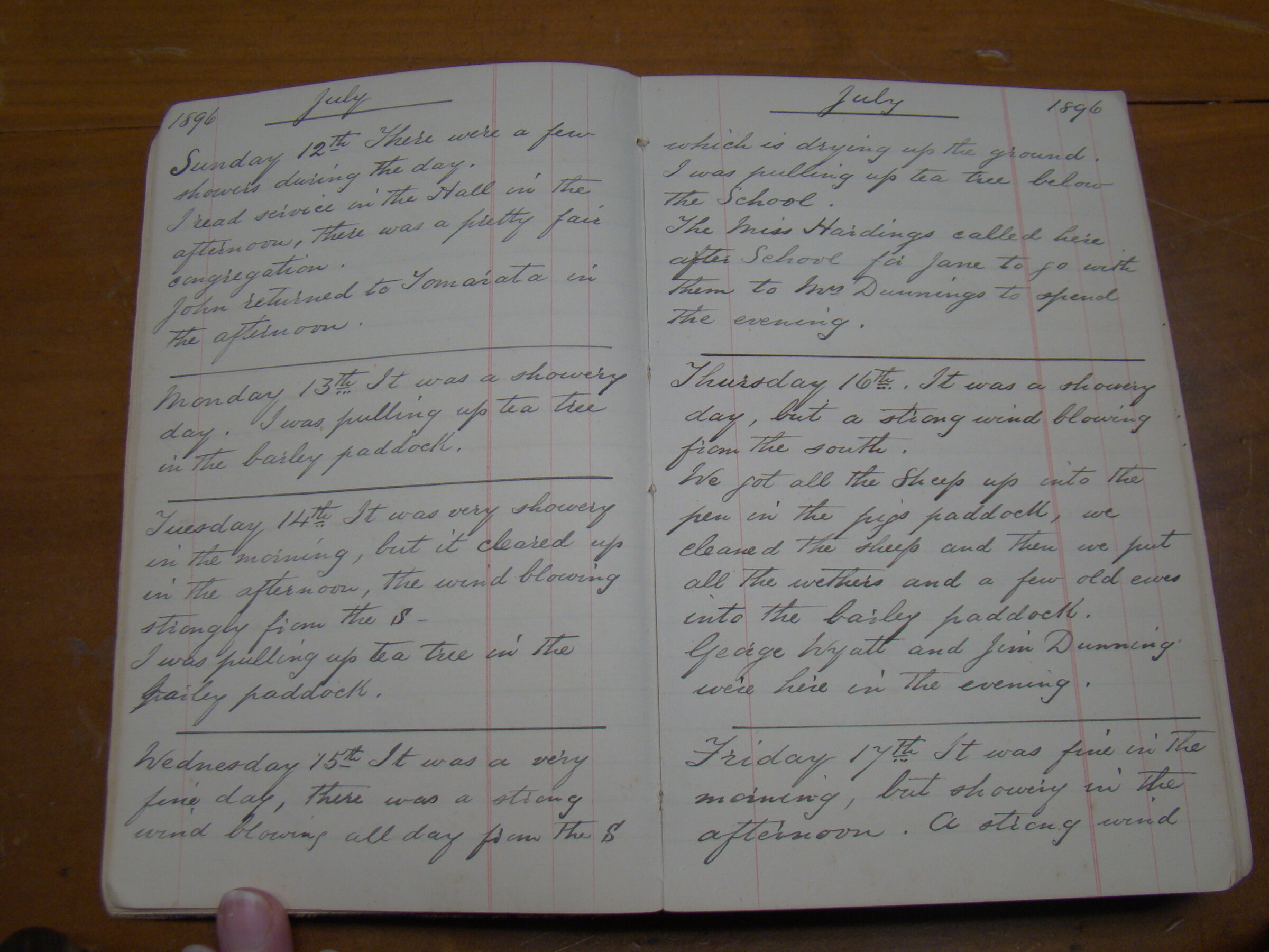 Original CS Clarke diary page