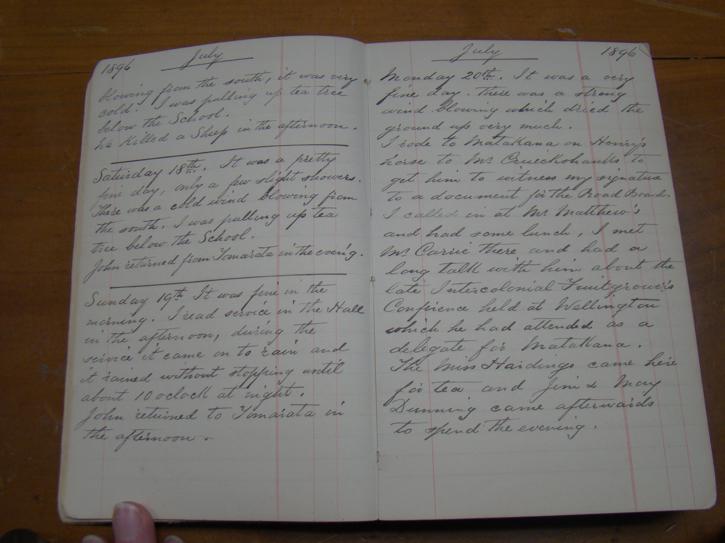 Original CS Clarke diary page