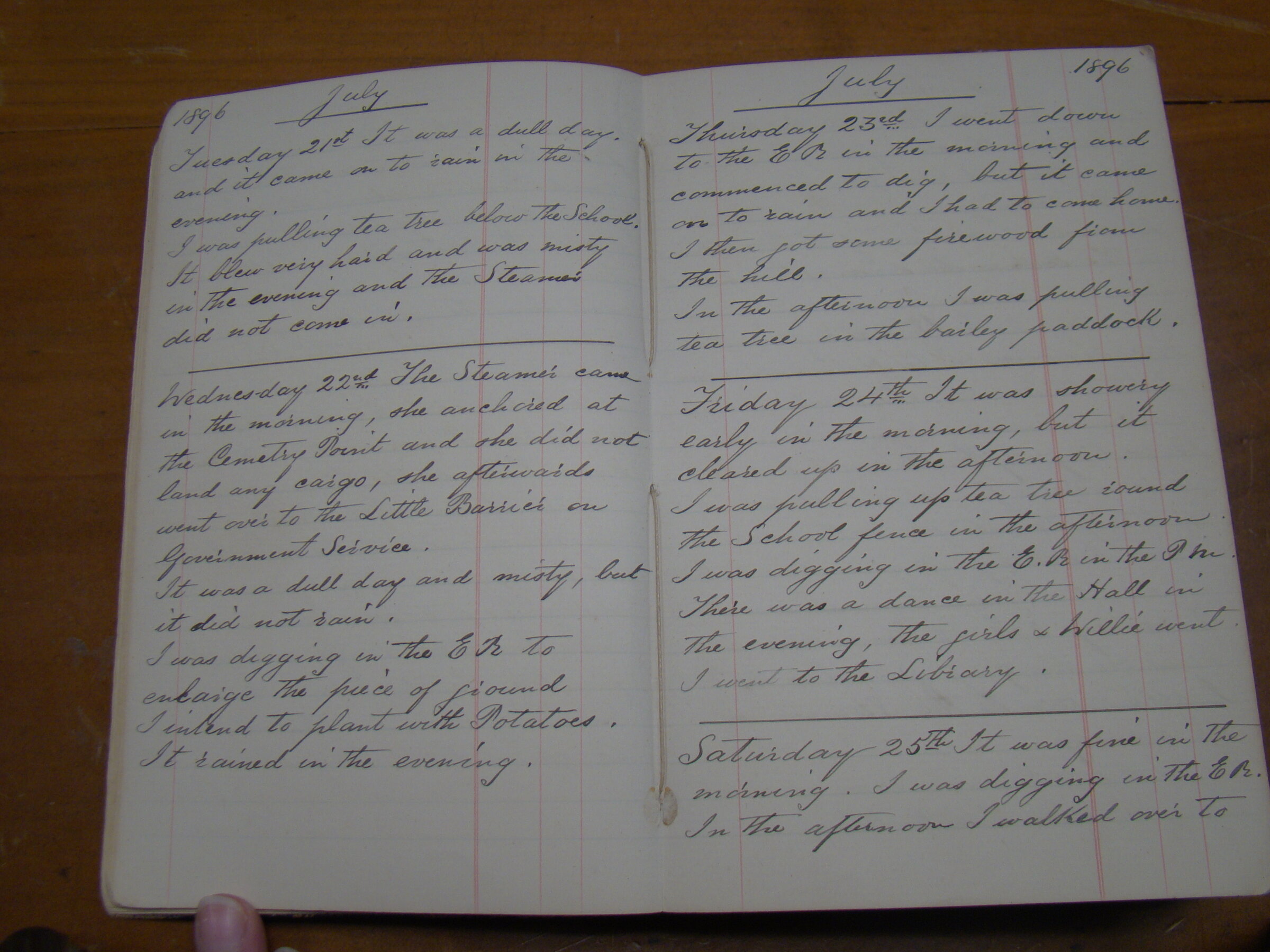 Original CS Clarke diary page