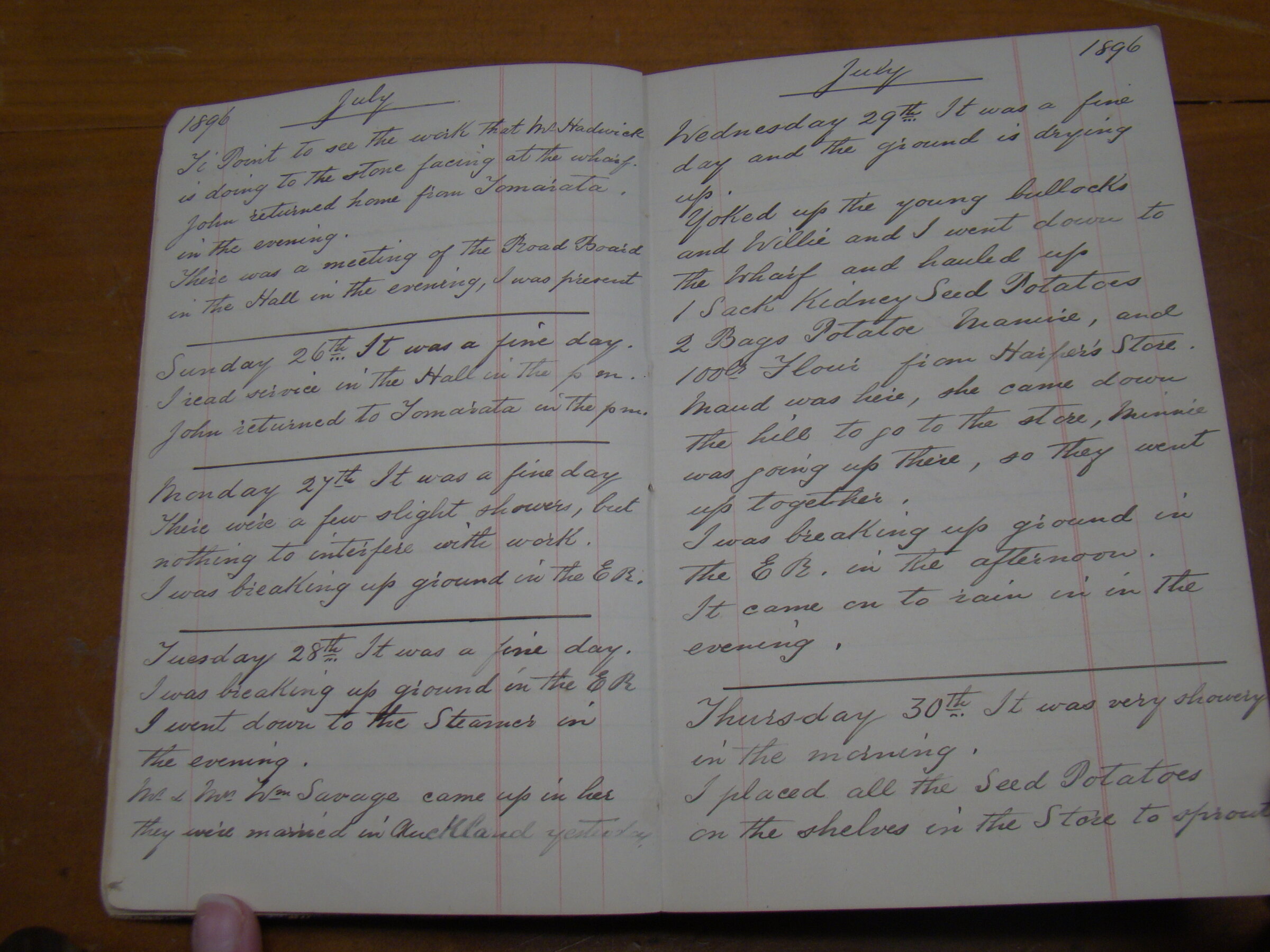 Original CS Clarke diary page