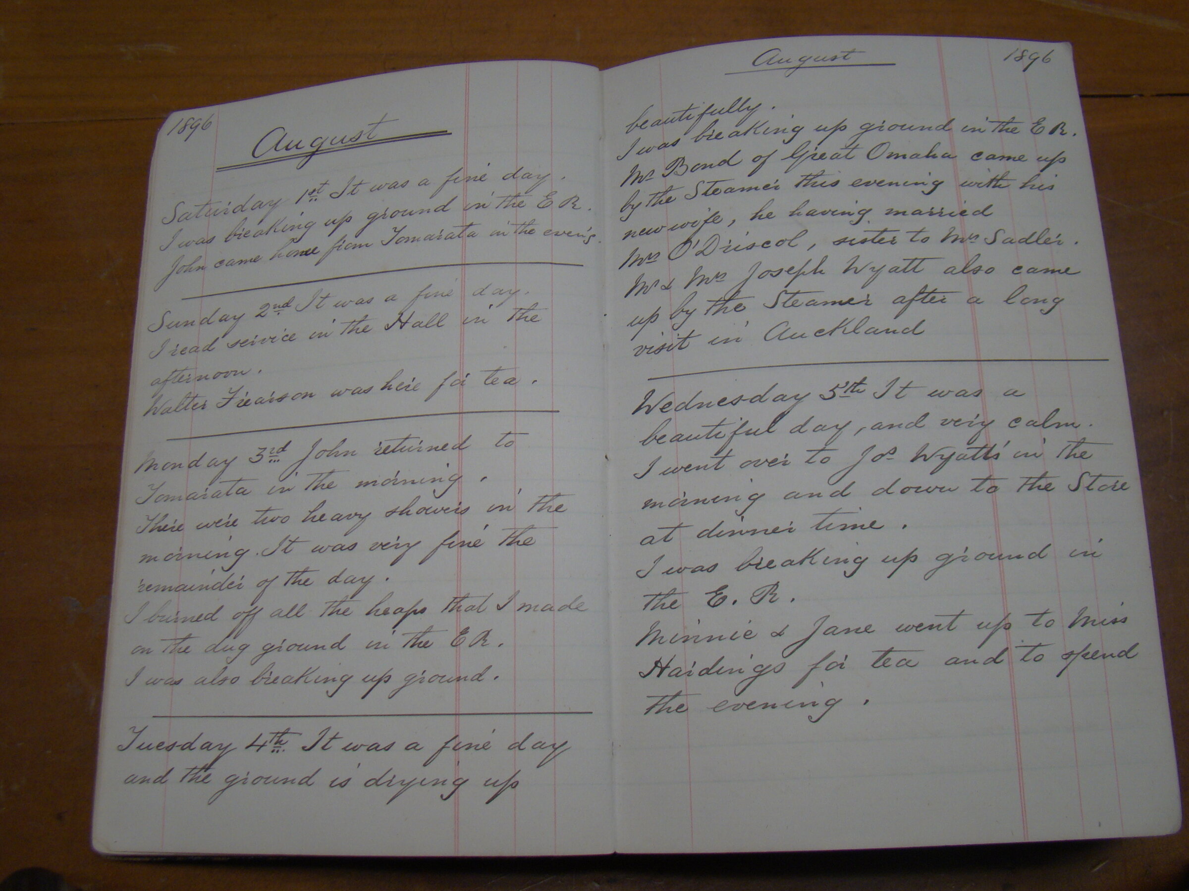 Original CS Clarke diary page
